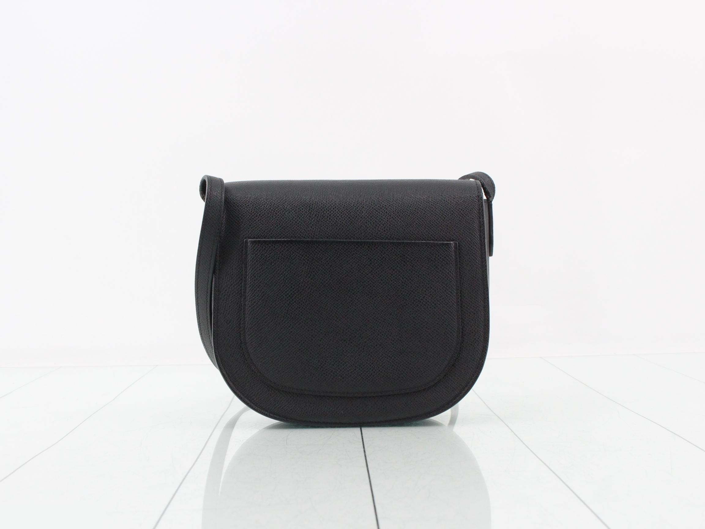 Trotter Small Leather Shoulder Bag, Black — view 2