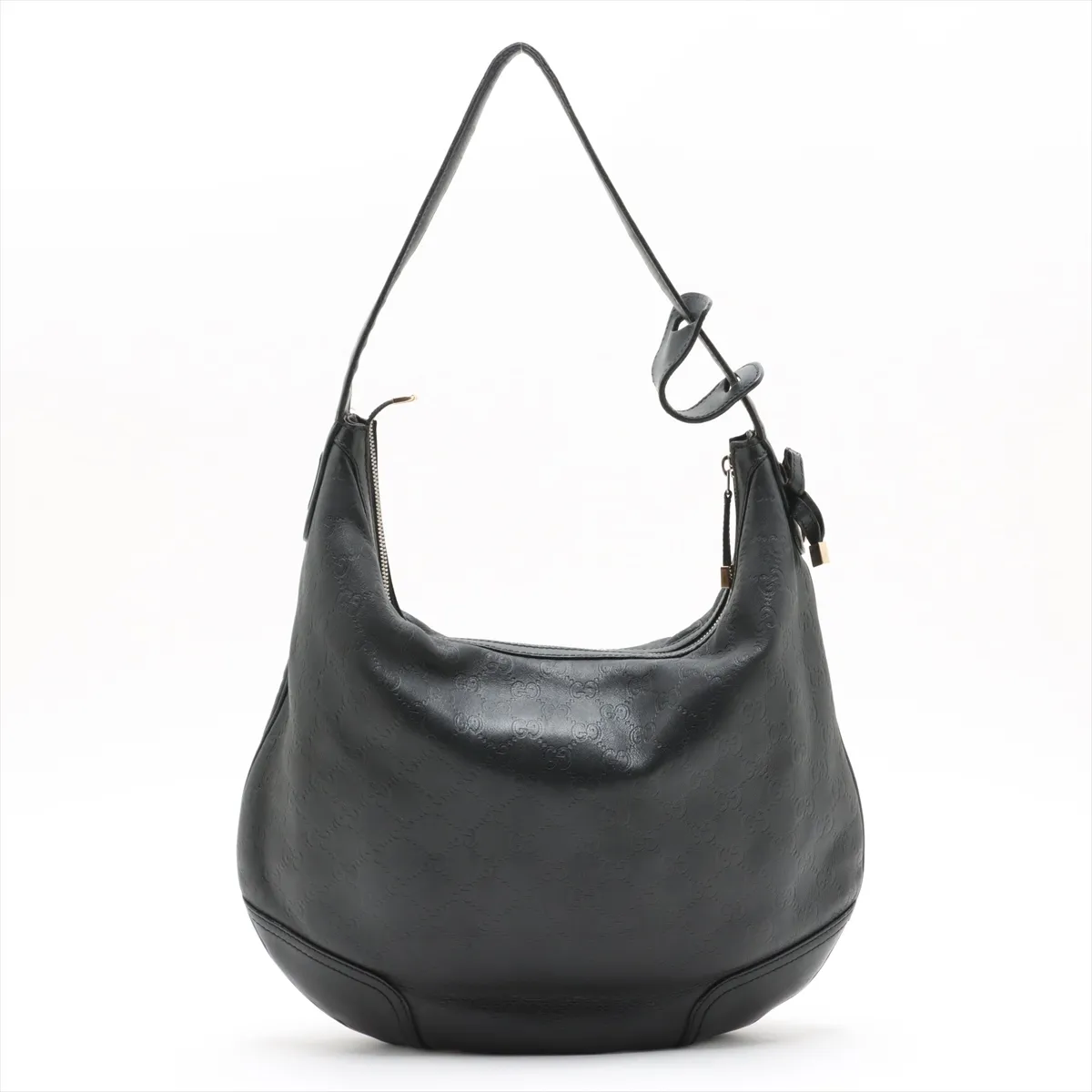 Guccisima leather shoulder bag black 162882 — view 2