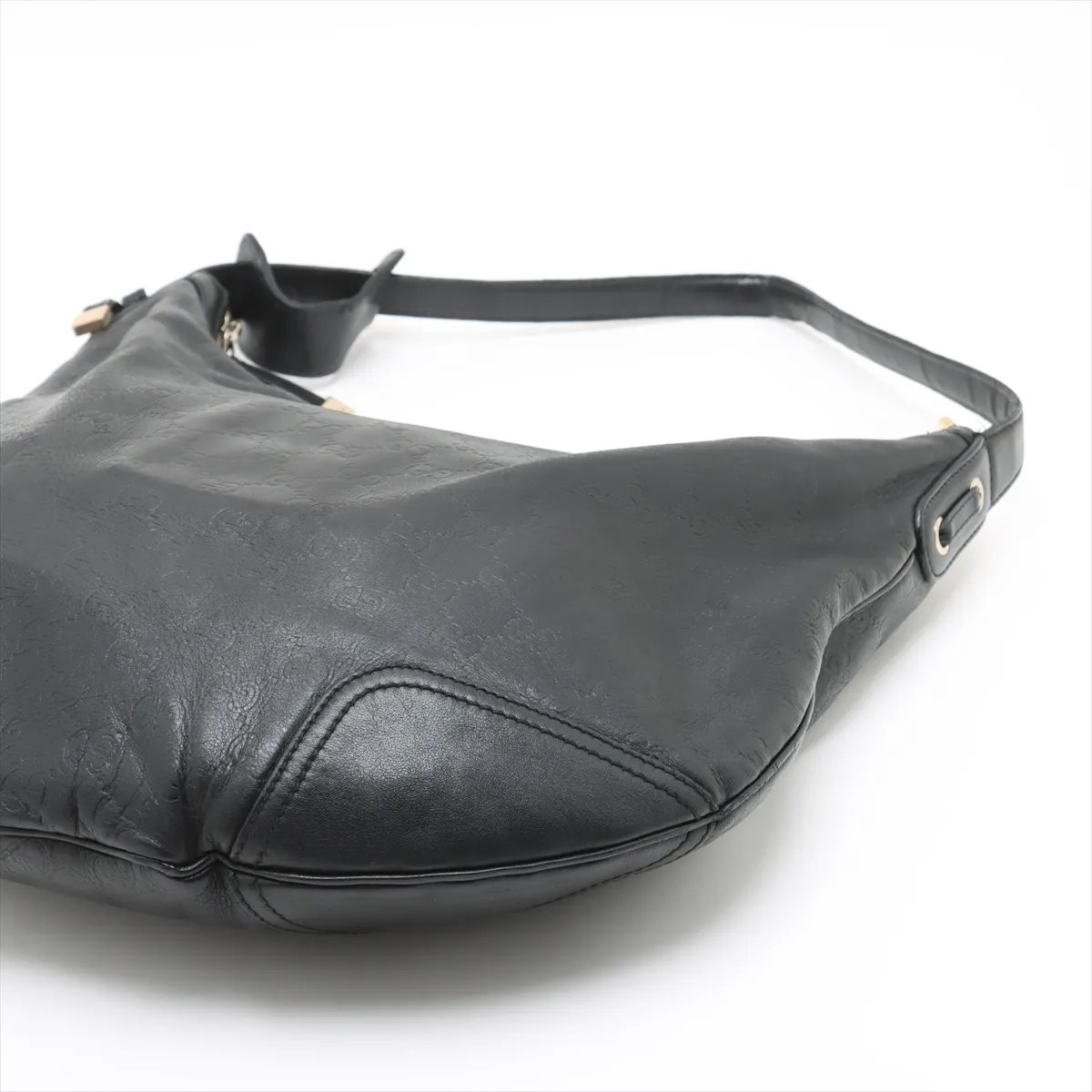 Guccisima leather shoulder bag black 162882 — view 3