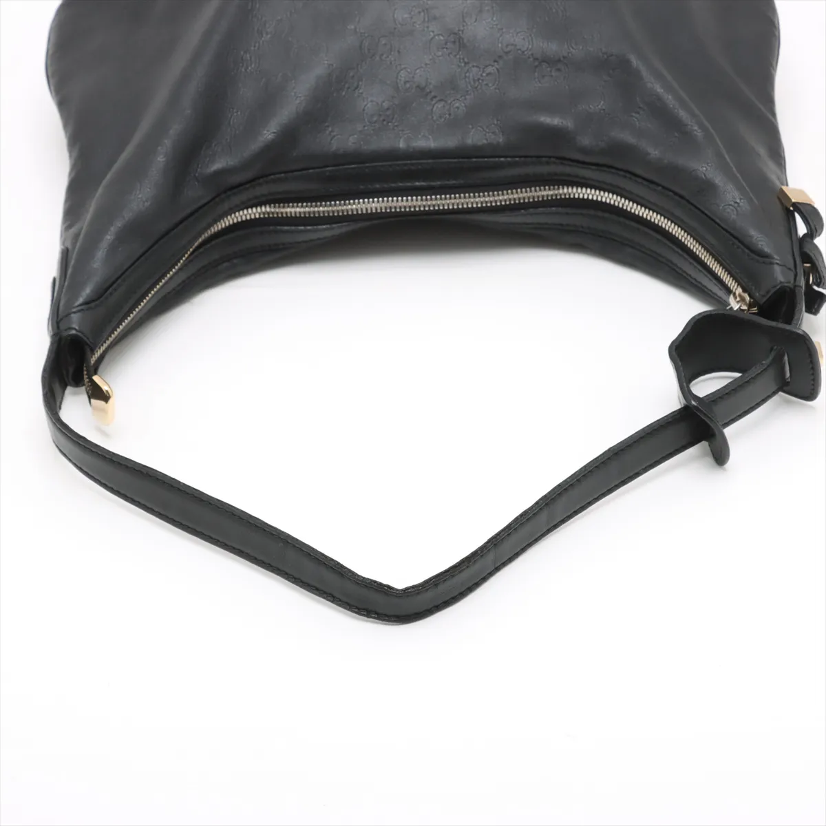 Guccisima leather shoulder bag black 162882 — view 5