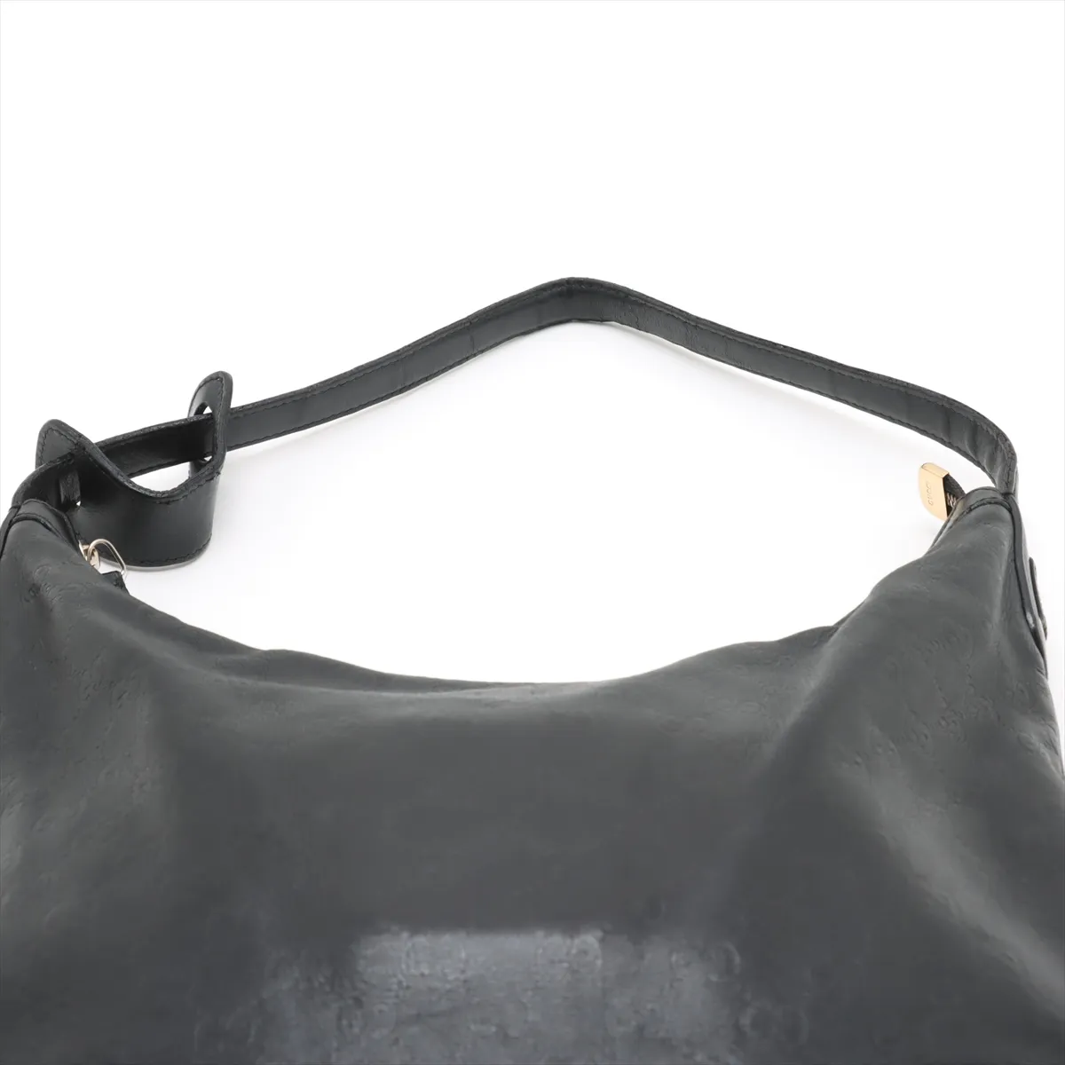 Guccisima leather shoulder bag black 162882 — view 6