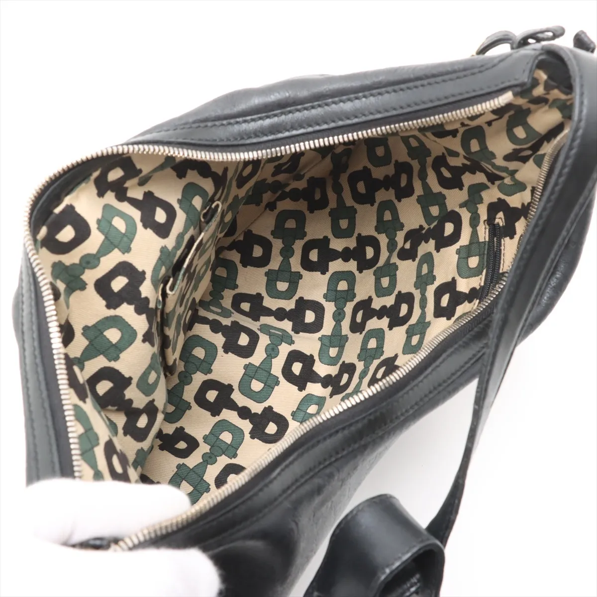 Guccisima leather shoulder bag black 162882 — view 7