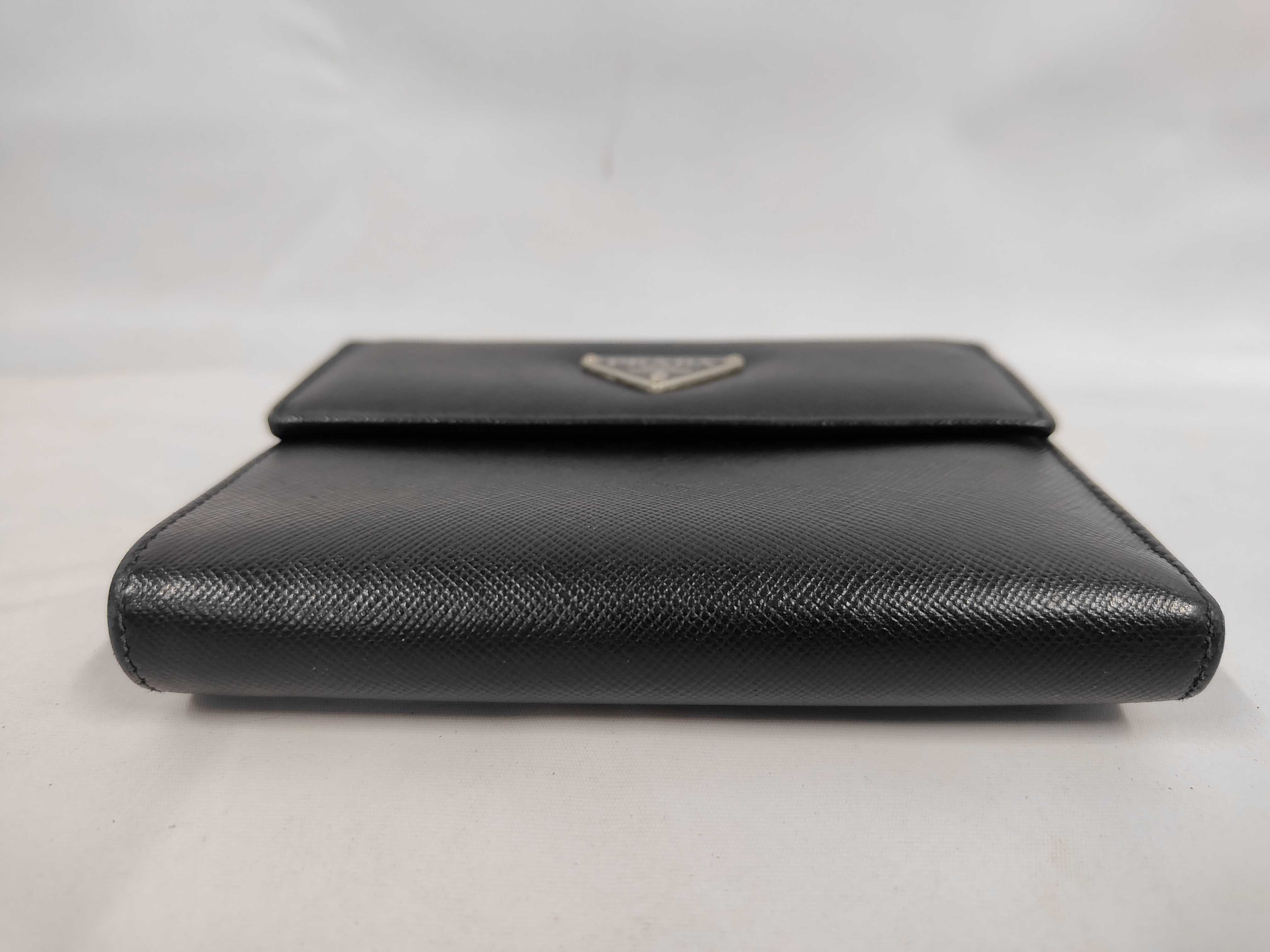 Black Saffiano Tri-fold Wallet — view 4
