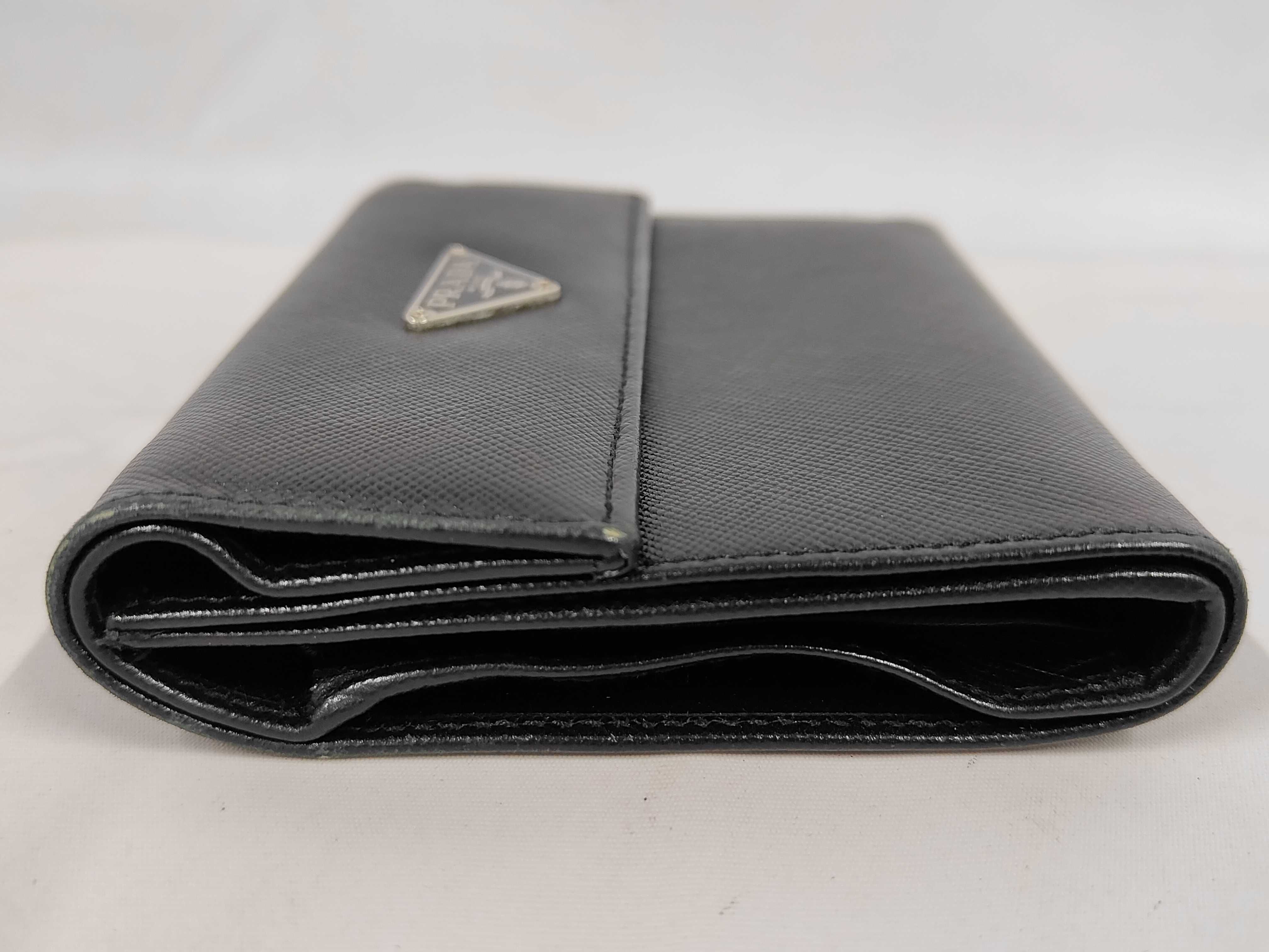 Black Saffiano Tri-fold Wallet — view 6