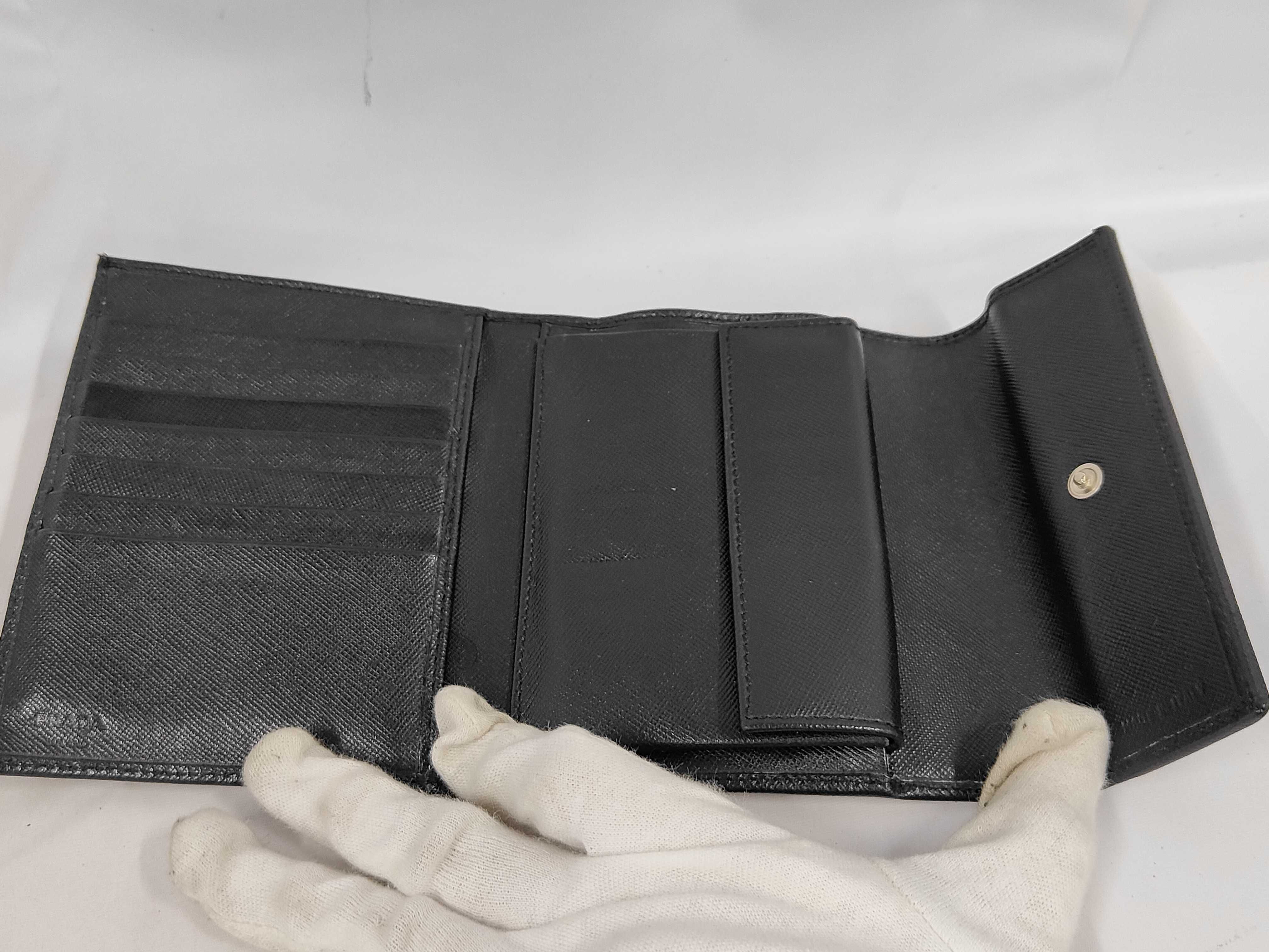 Black Saffiano Tri-fold Wallet — view 8