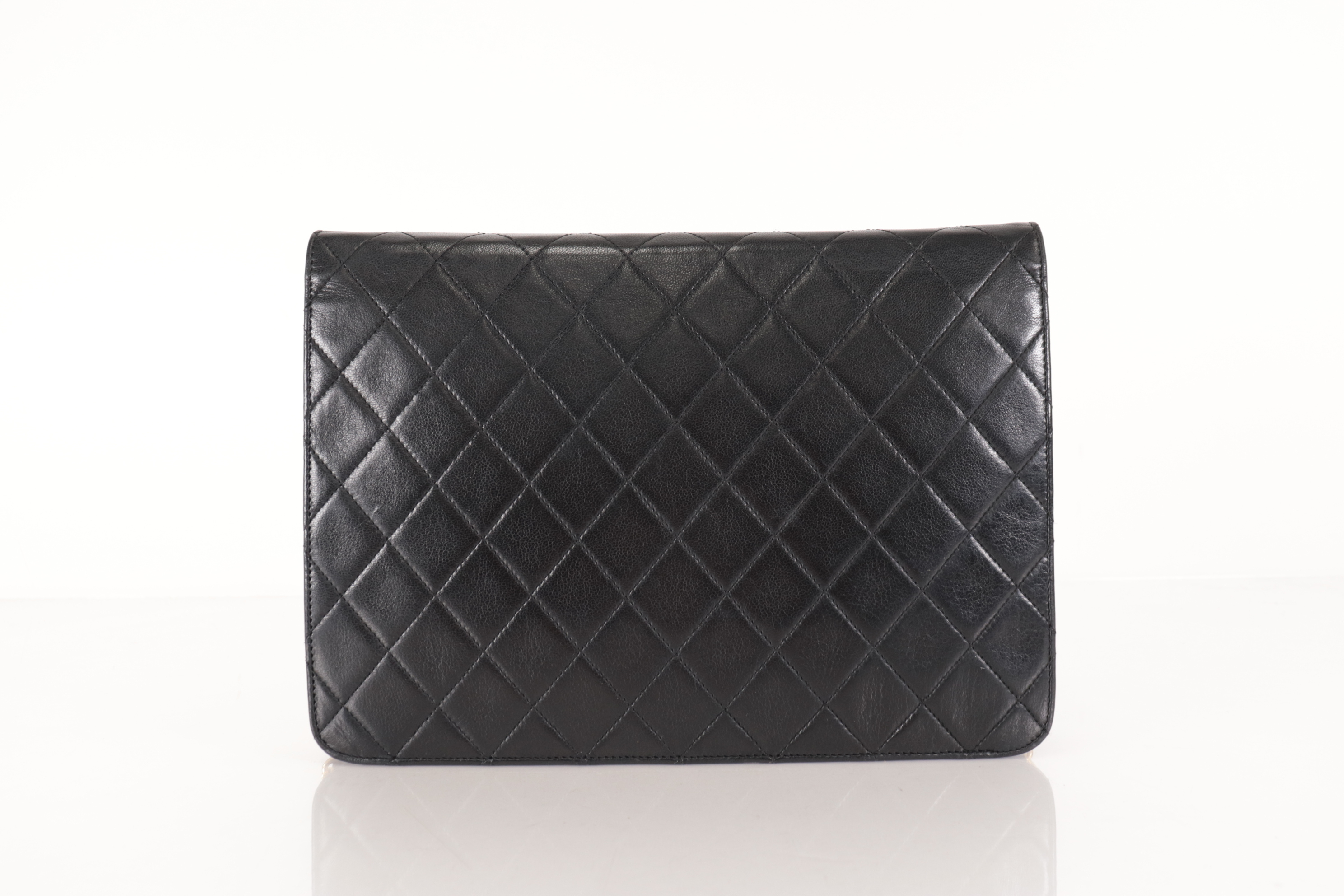 Push-Lock Lambskin Chain Shoulder Bag (Series 8) — view 3