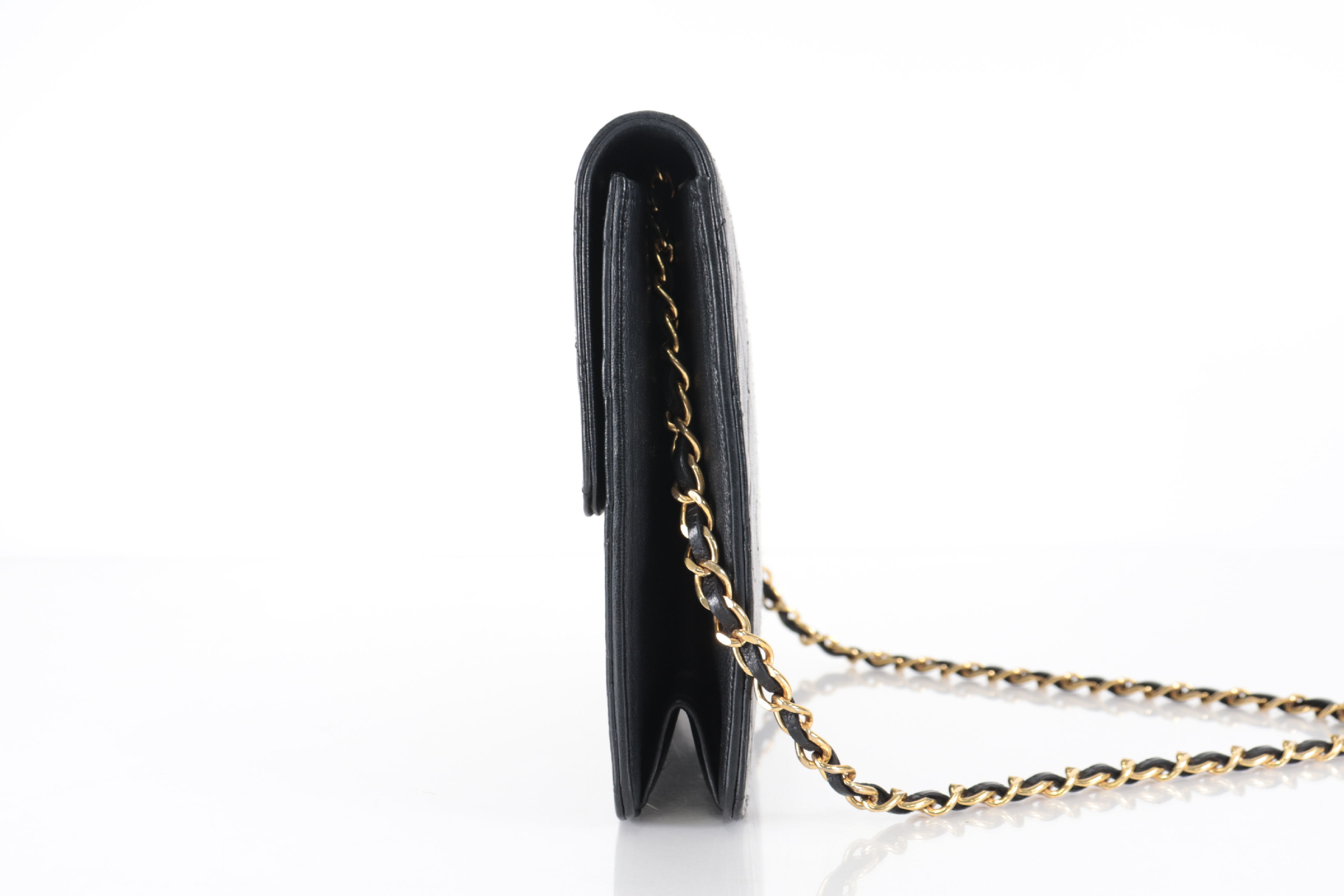 Push-Lock Lambskin Chain Shoulder Bag (Series 8) — view 5