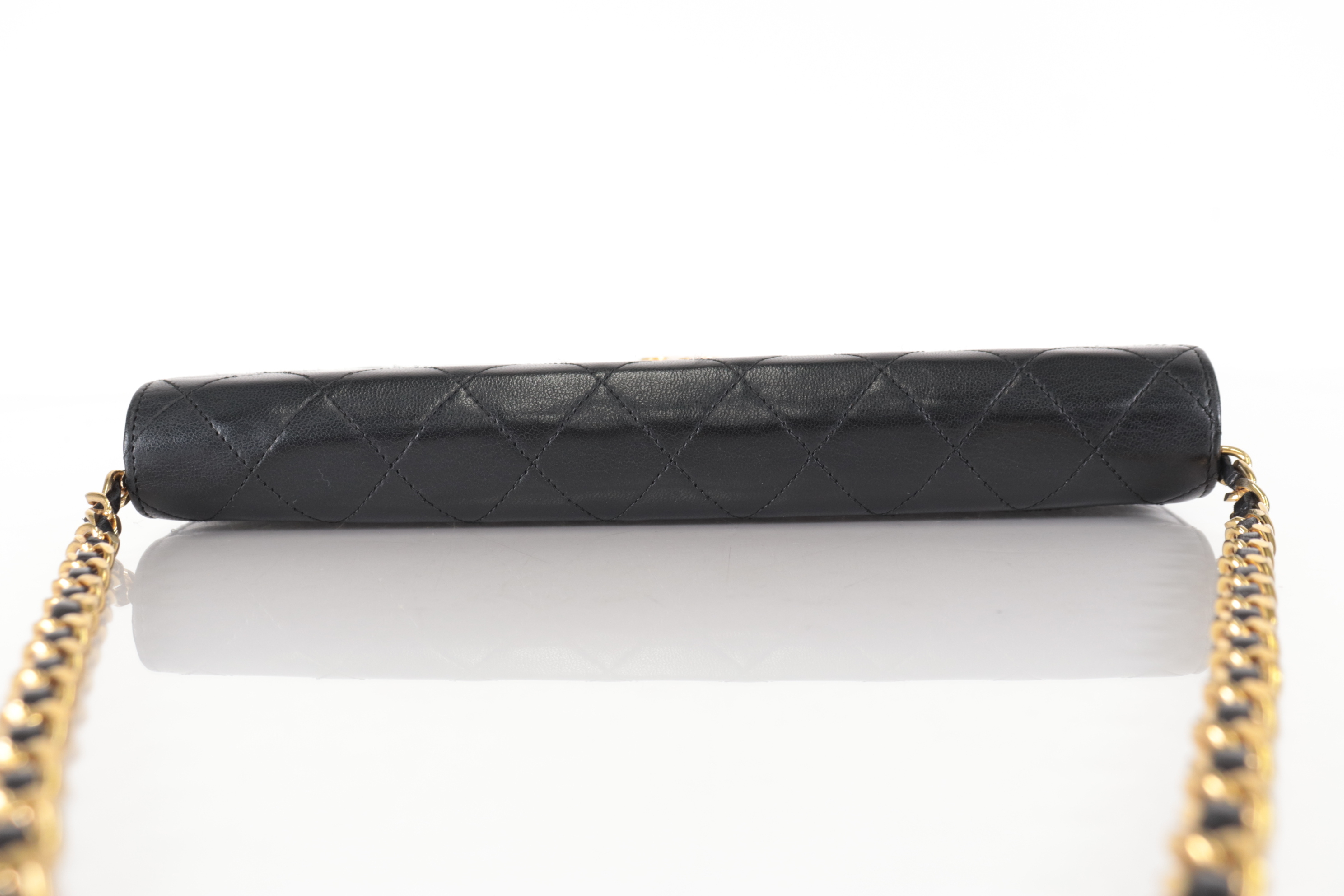 Push-Lock Lambskin Chain Shoulder Bag (Series 8) — view 6