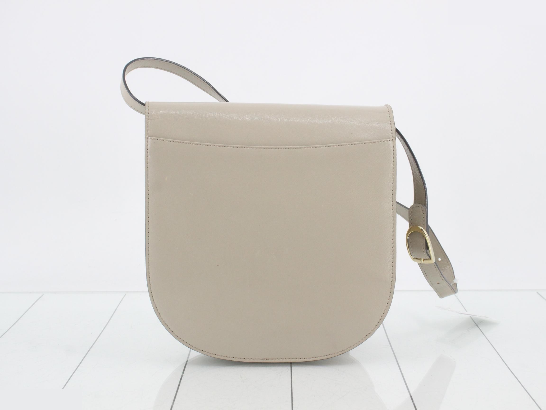 Shoulder bag, leather, beige, python pattern — view 2