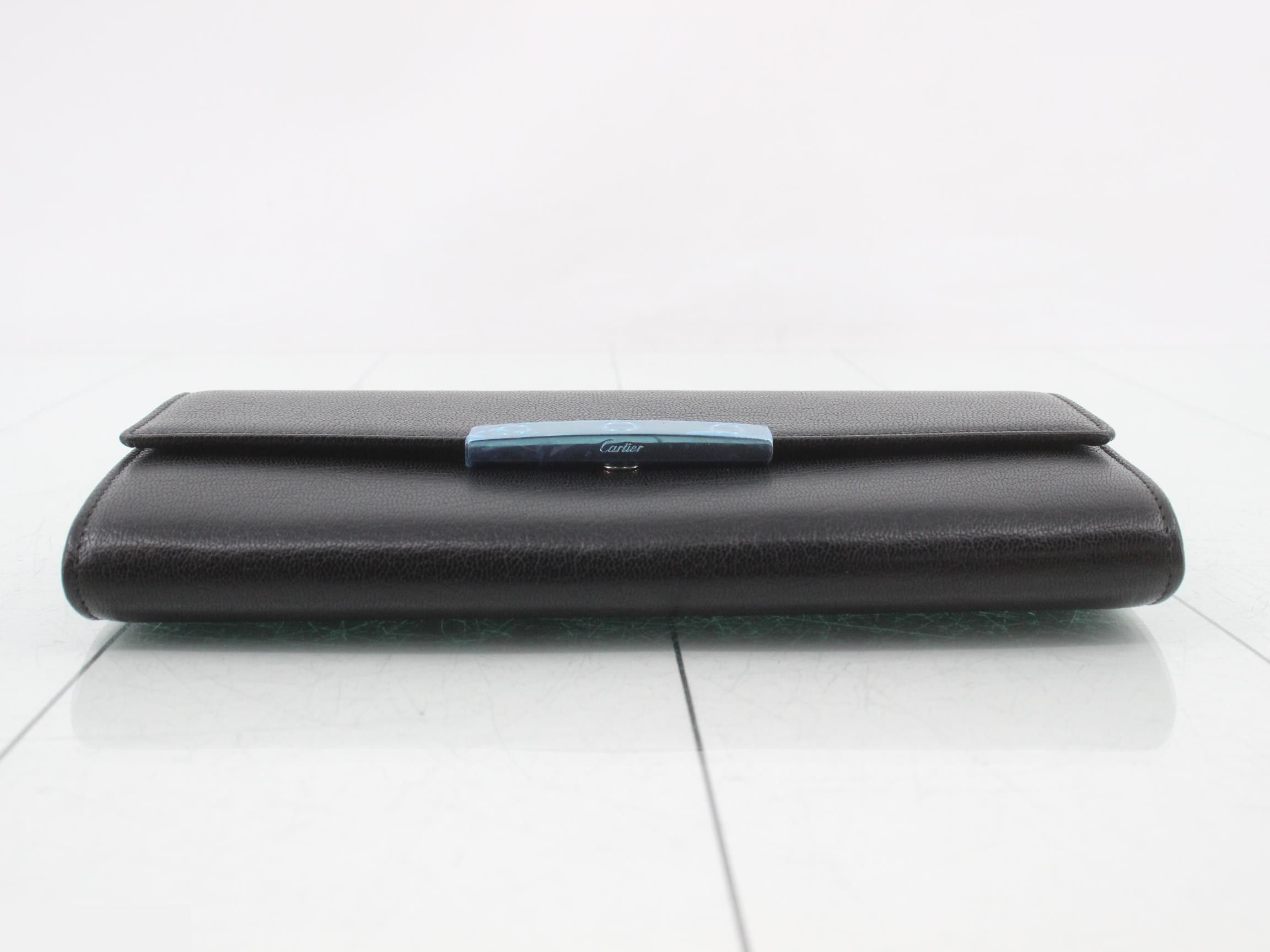 Love Series Leather Long Wallet, Black, Unused, Stored Item, Box, Dust Bag, Warranty — view 3