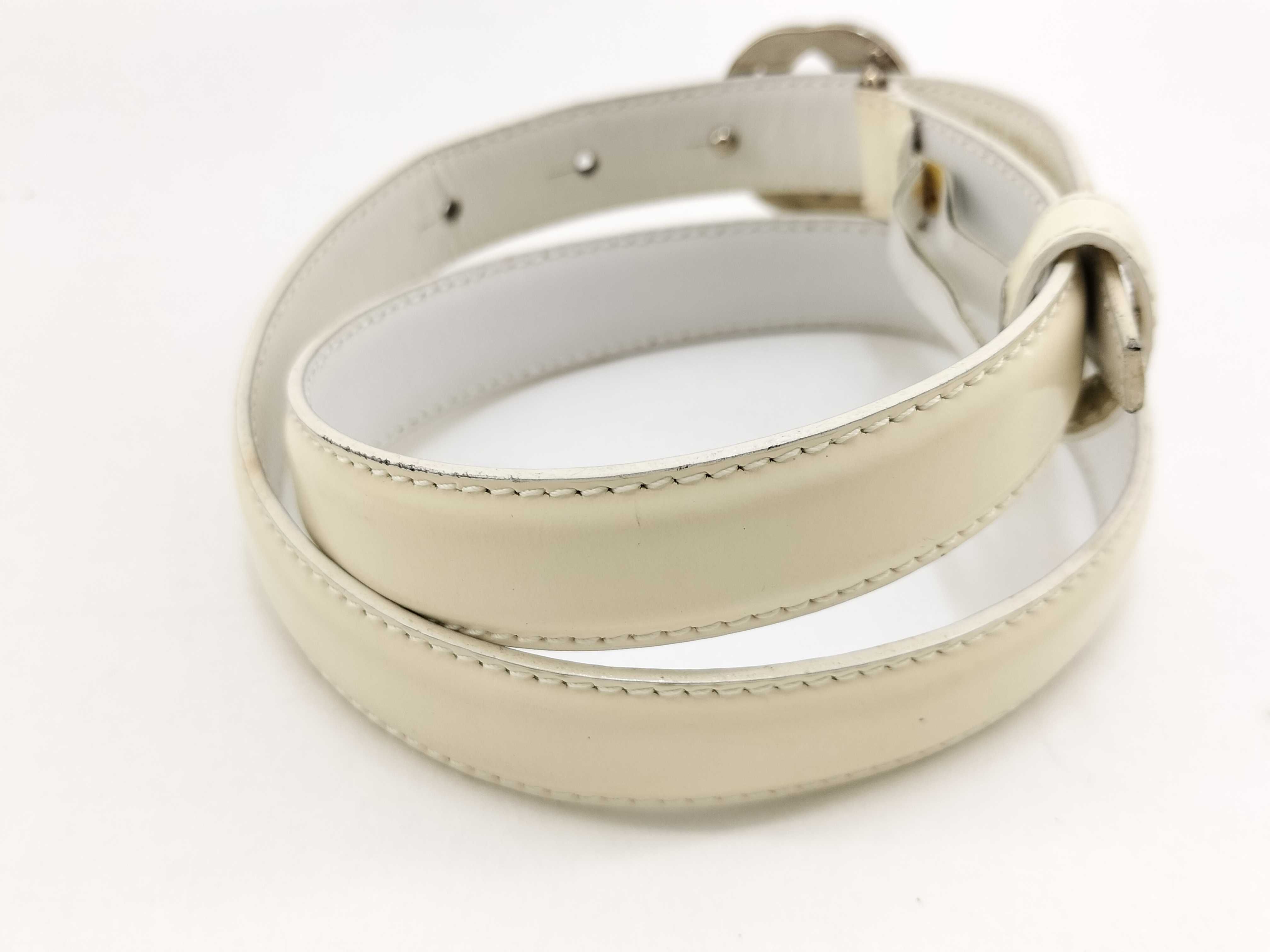 belt, enamel white belt — view 2