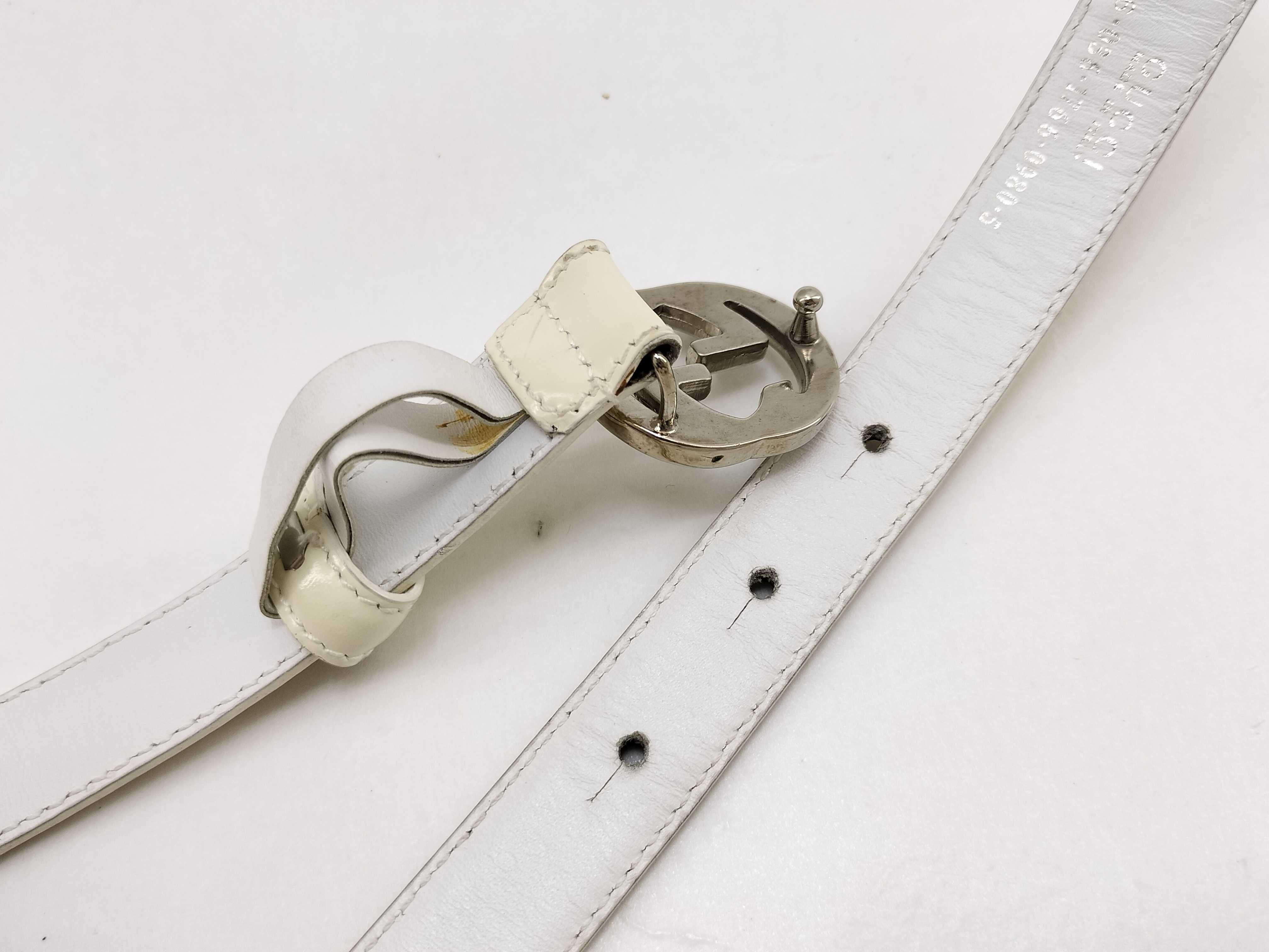 belt, enamel white belt — view 4
