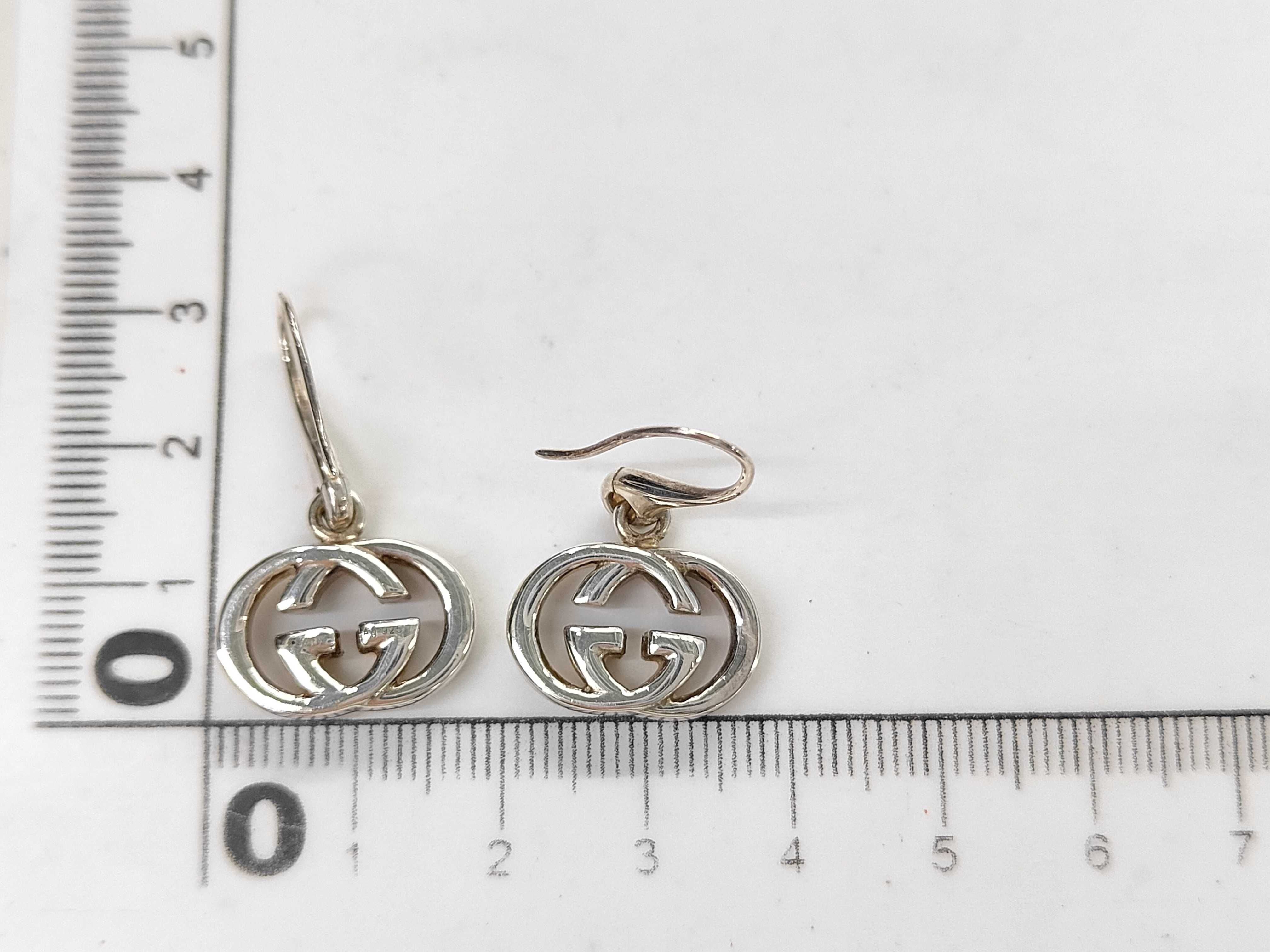 Interlocking G Sterling Silver 925 Earrings — view 5