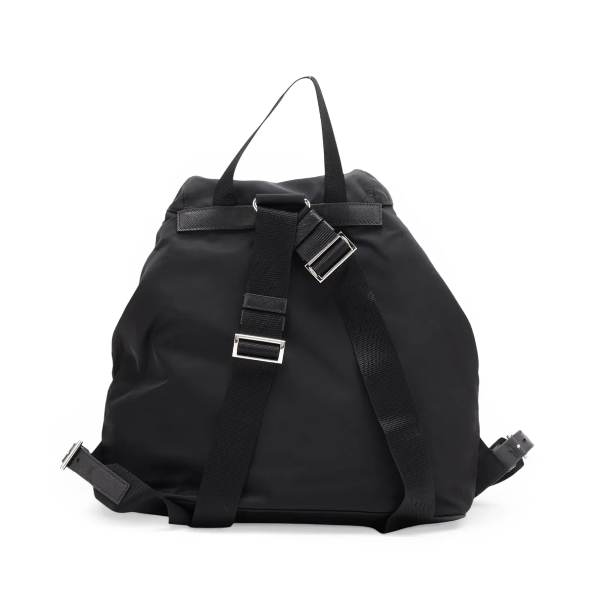 Tessuto Nylon x Leather Backpack/Rucksack, Black 1BZ811 — view 2