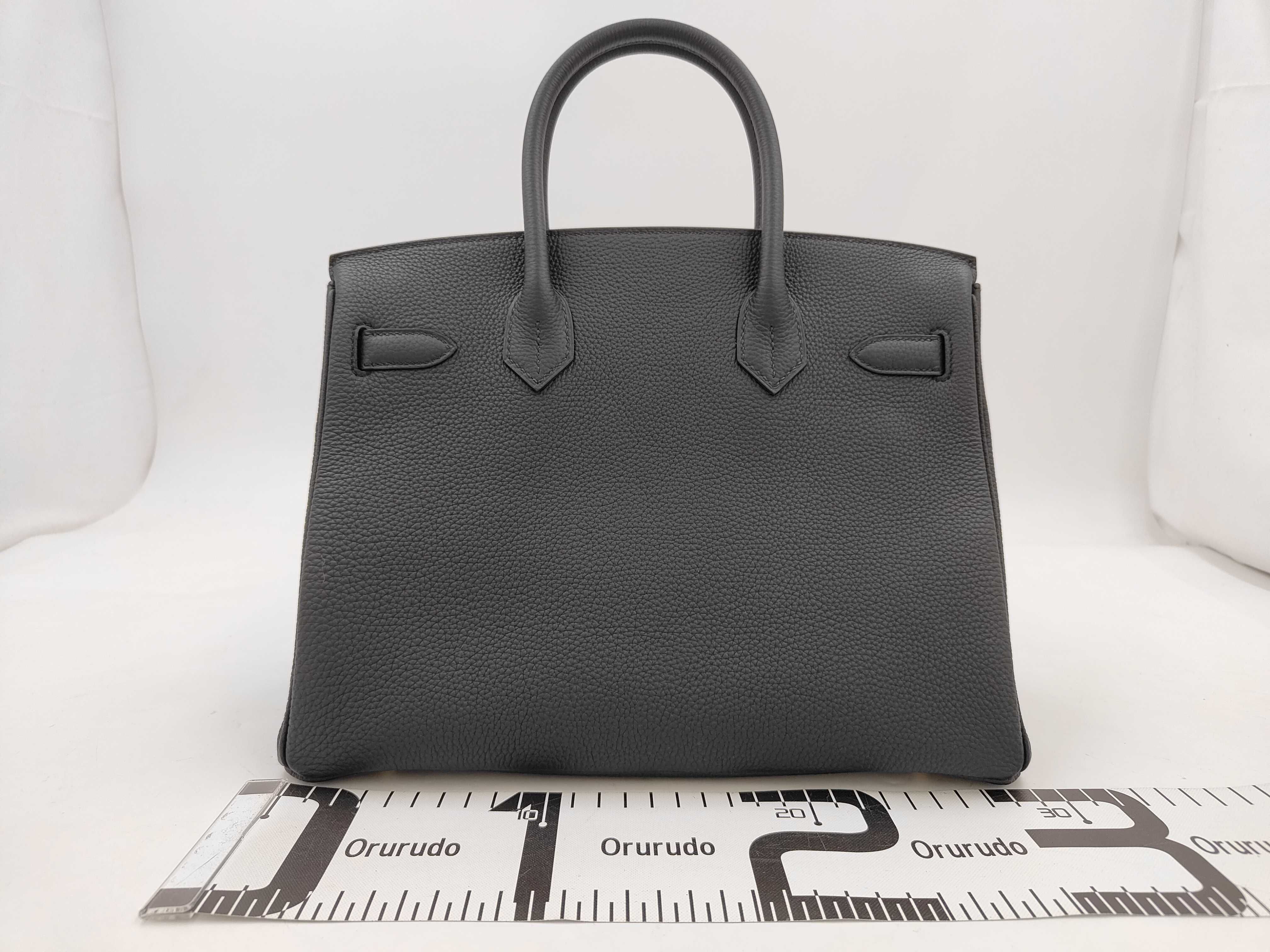 Birkin 30 Togo Leather, Black, Silver Hardware, B Stamp, Handbag — view 2