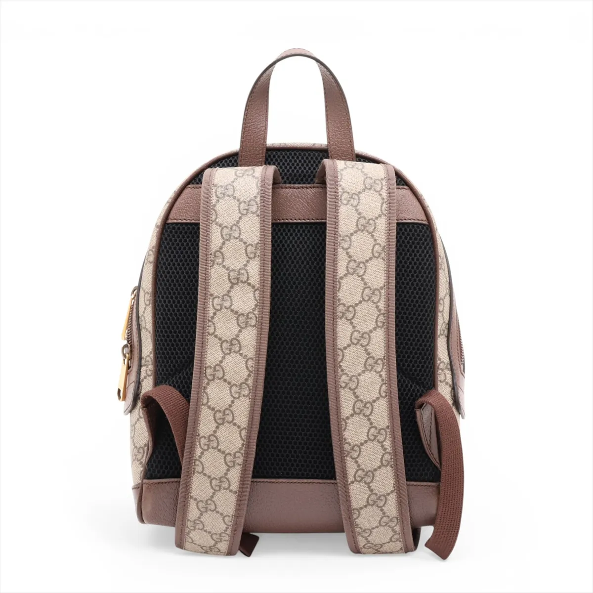 GG Supreme PVC x Leather Backpack/Rucksack, Beige x Brown, 547965 — view 2