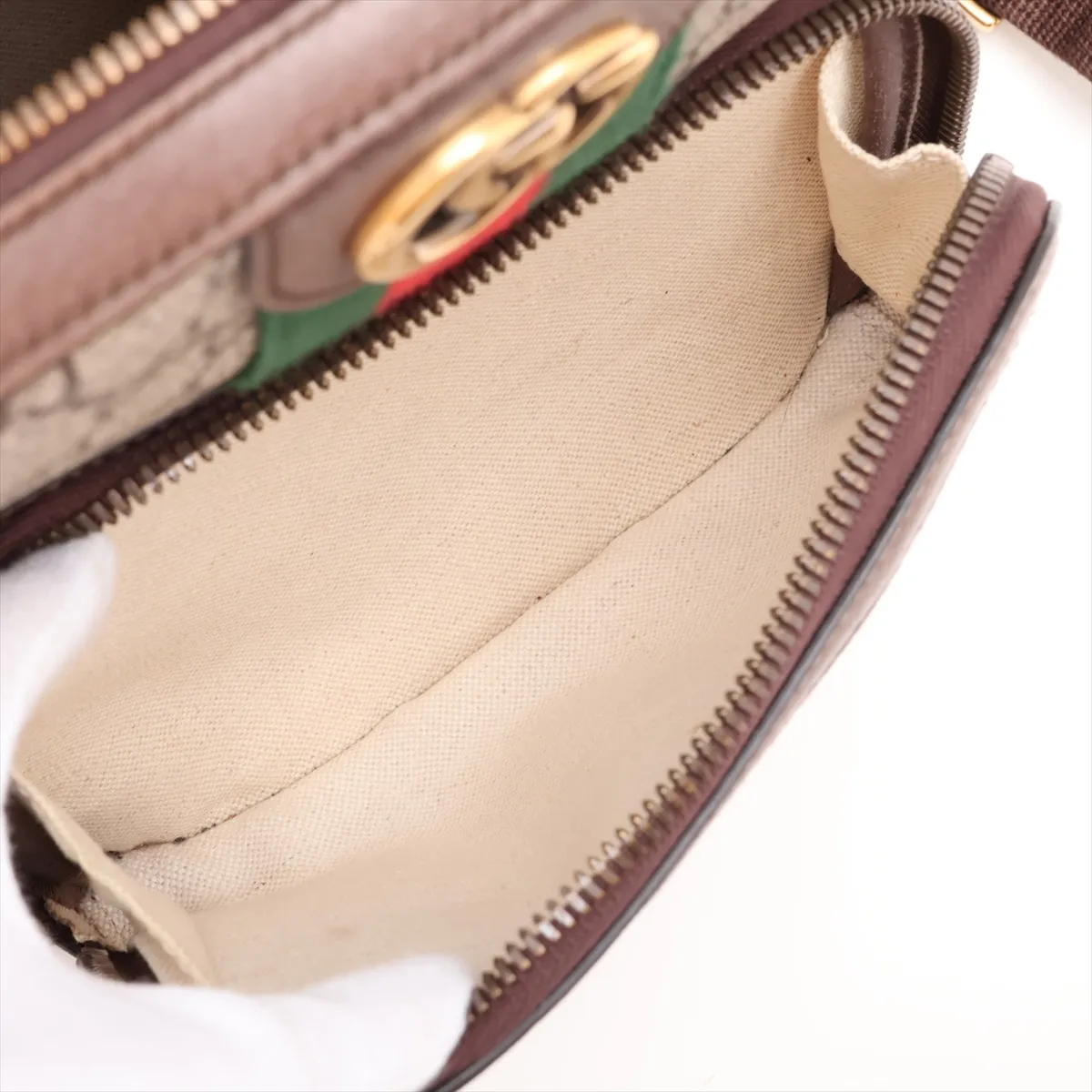 GG Supreme PVC x Leather Backpack/Rucksack, Beige x Brown, 547965 — view 9