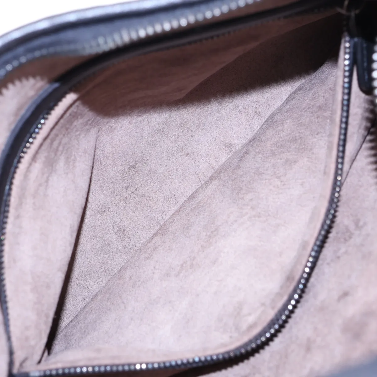 Intrecciato Hobo 115653 Leather Shoulder Bag, Black — view 8