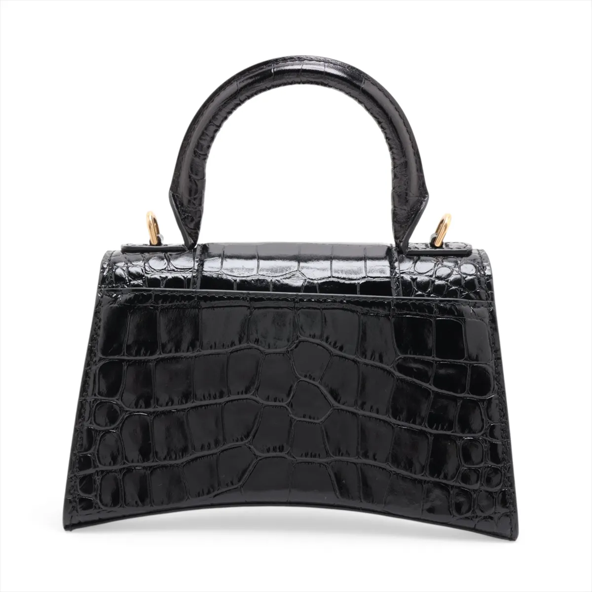 Hourglass XS 592833 Crocodile Embossed 2-Way Handbag Black — view 2