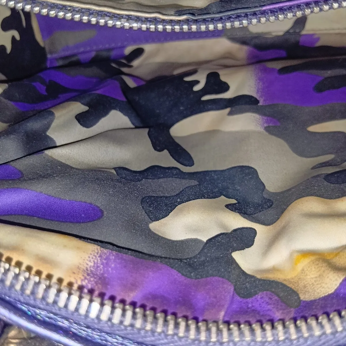 Cannage Lady Dior Leather x Patent Leather 2-Way Handbag Purple x Brown — view 13