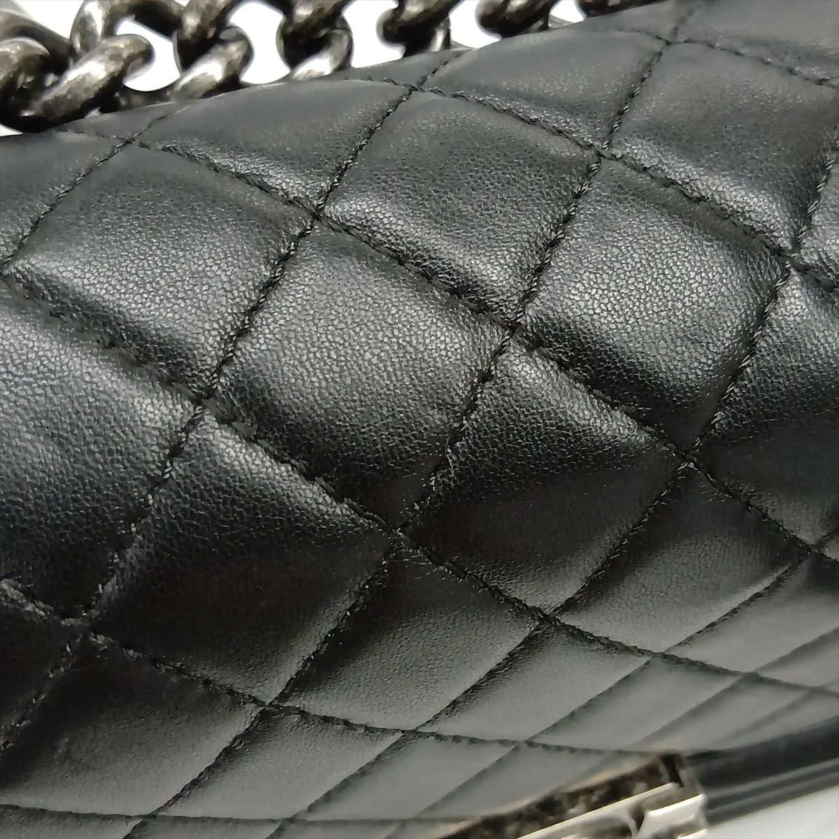 Boy Chanel 20 Small Lambskin Chain Shoulder Bag, Black with Gunmetal Hardware, 23210992, Serial Number 23, A67085 — view 12