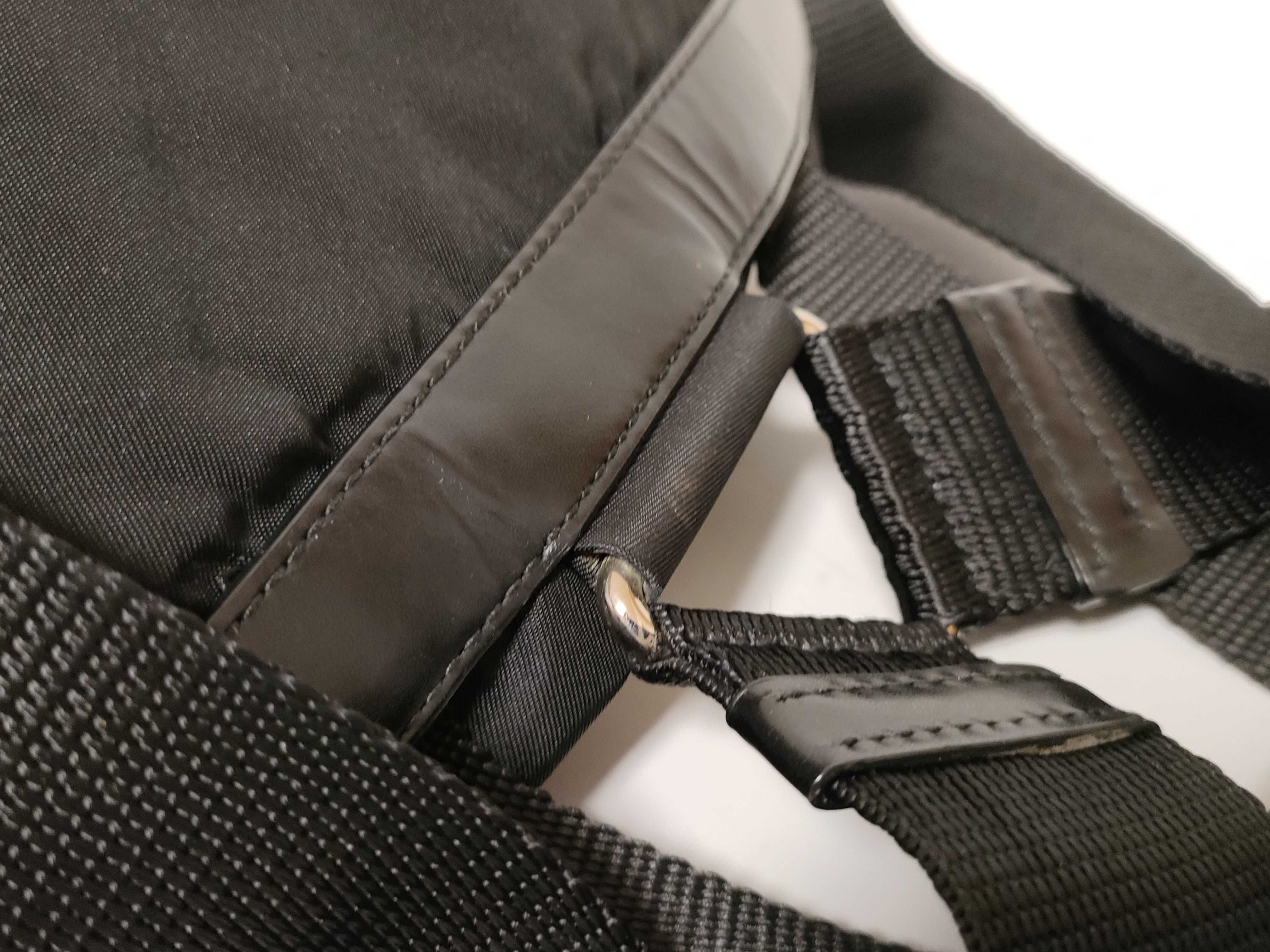 Nylon KR-Tessuto Nylon x Leather Backpack/Rucksack Black BZ2811 — view 5