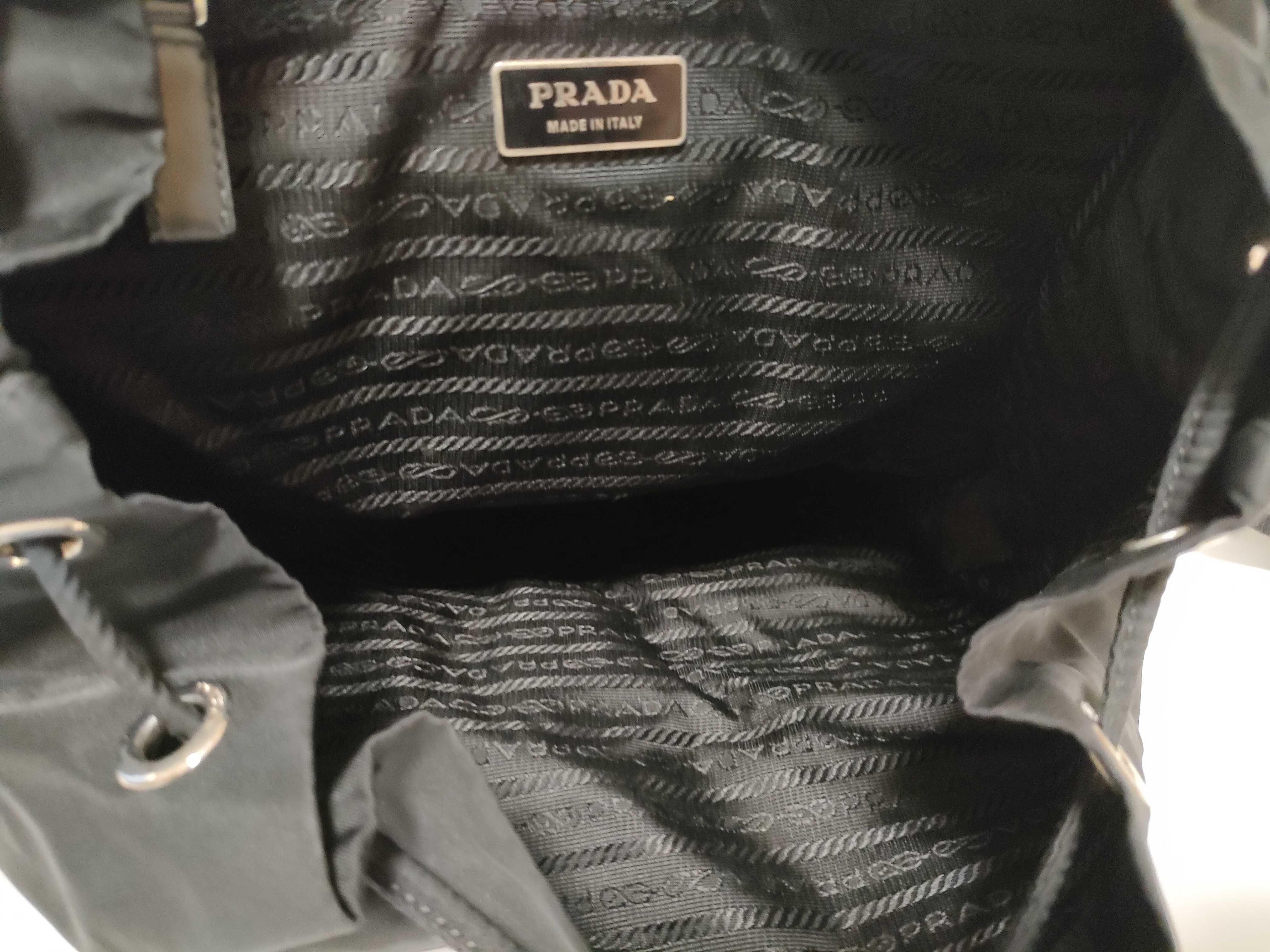 Nylon KR-Tessuto Nylon x Leather Backpack/Rucksack Black BZ2811 — view 10