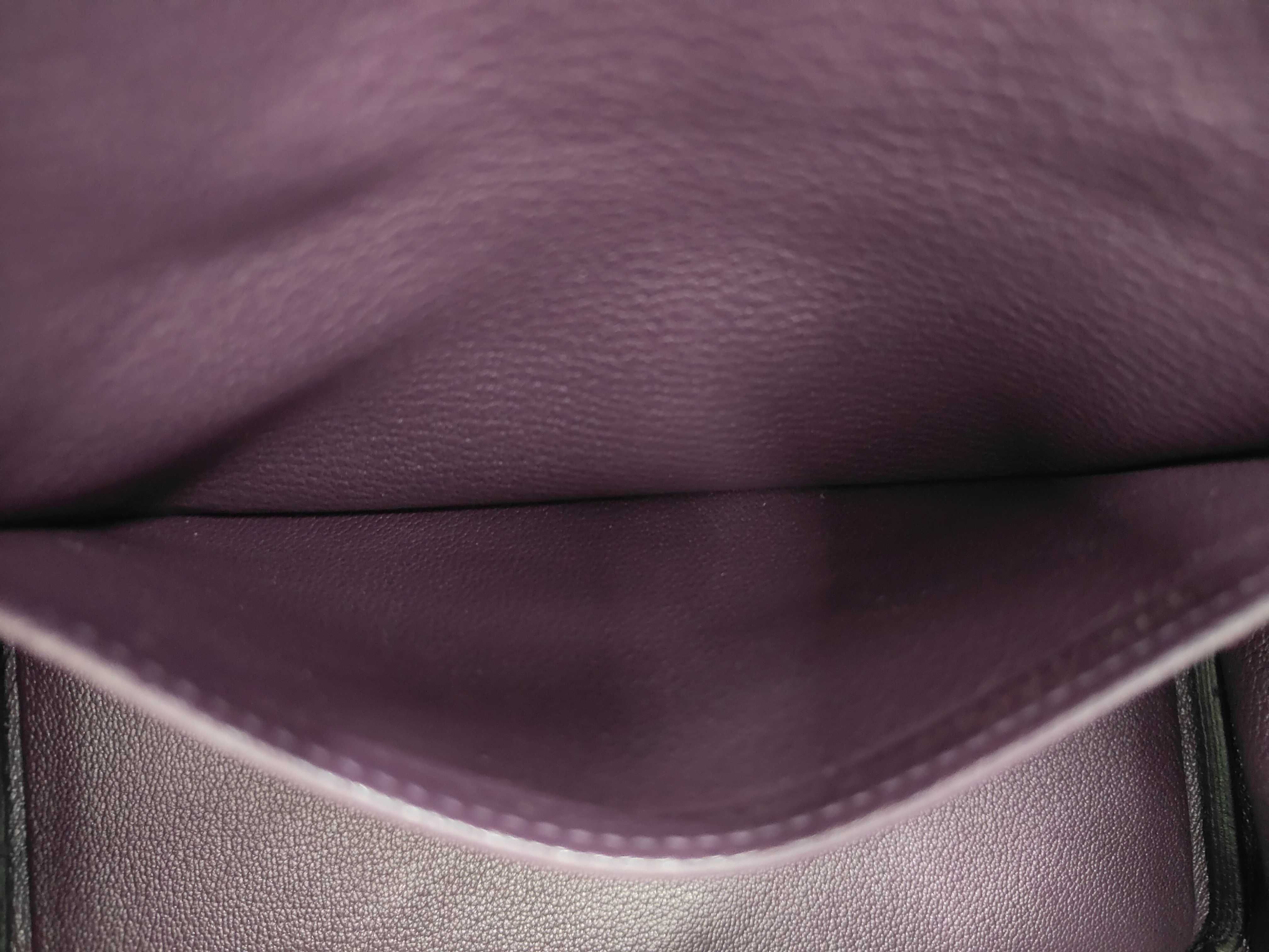 Birkin 25 Togo Raisin Silver Hardware D Stamp Handbag — view 10