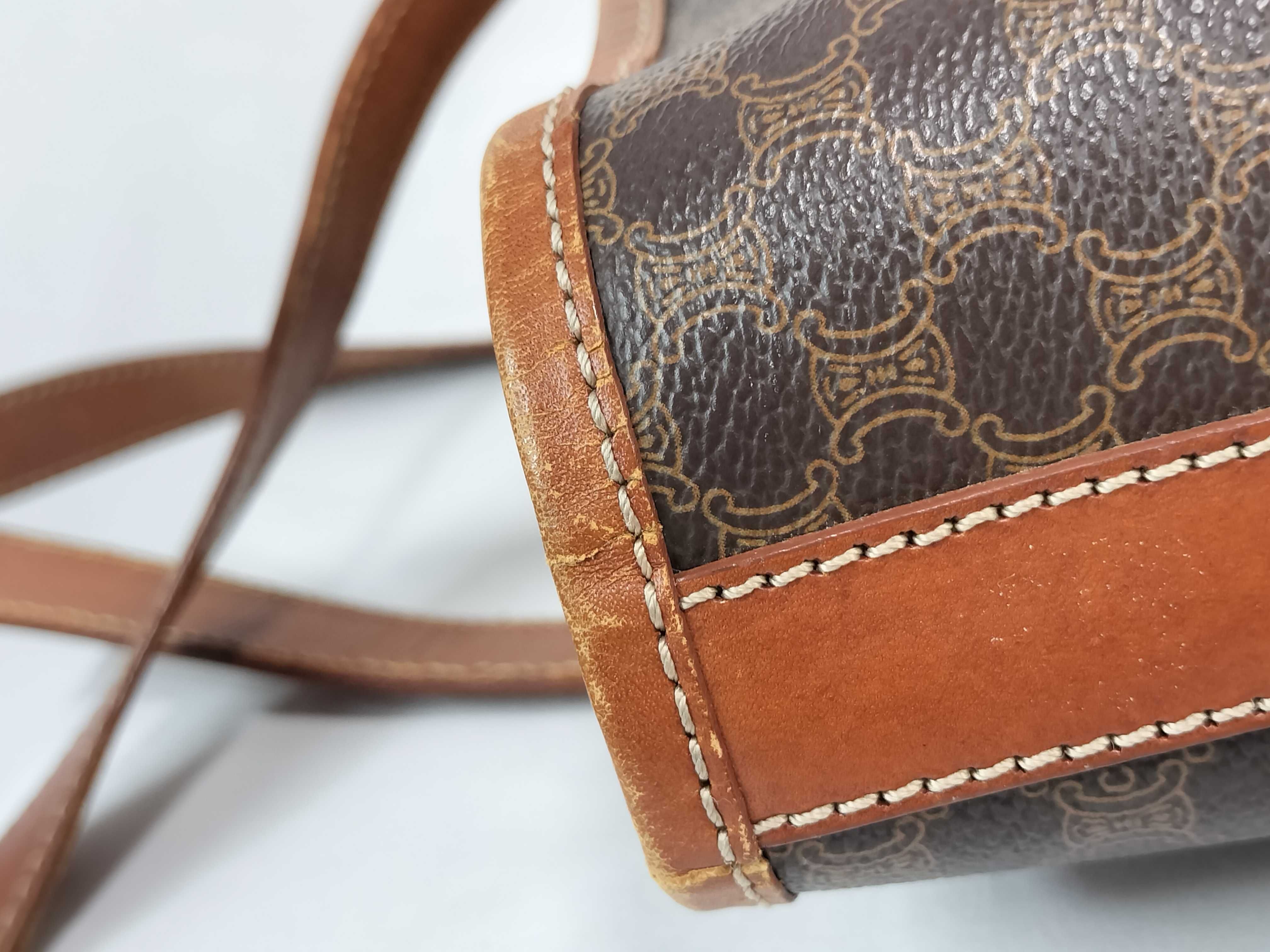 Macadam Pattern Bucket Tote Shoulder Bag — view 14