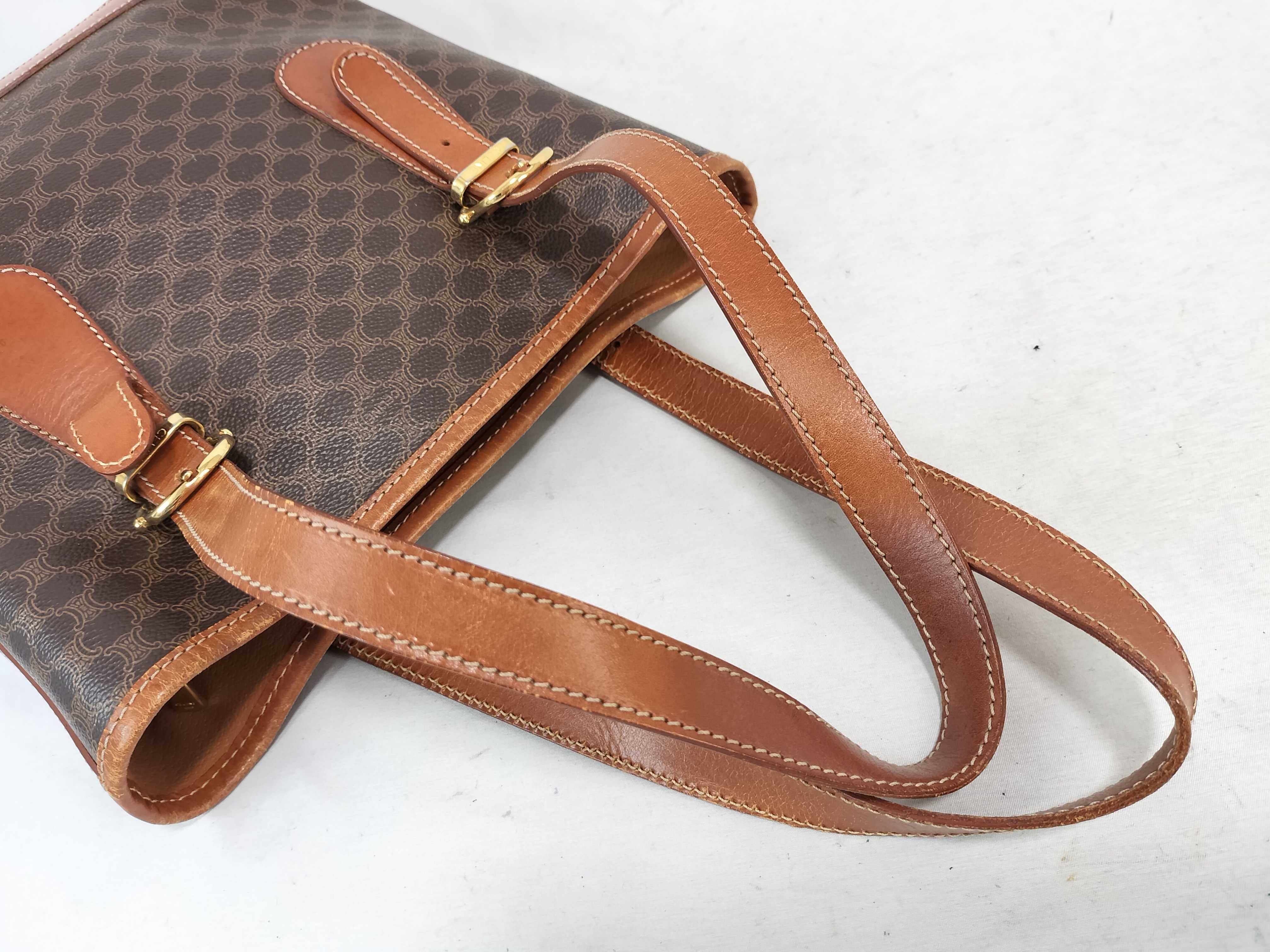 Macadam Pattern Bucket Tote Shoulder Bag — view 3