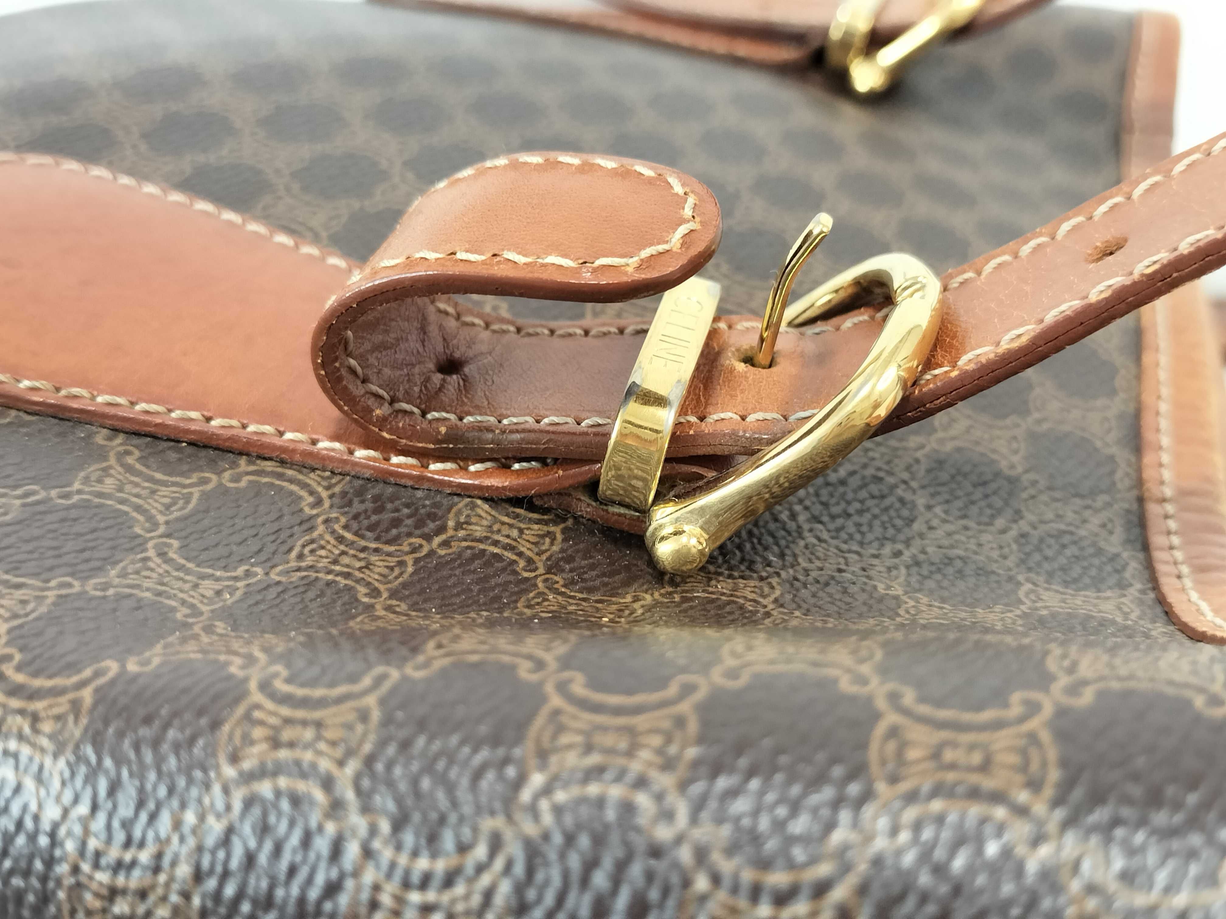 Macadam Pattern Bucket Tote Shoulder Bag — view 5