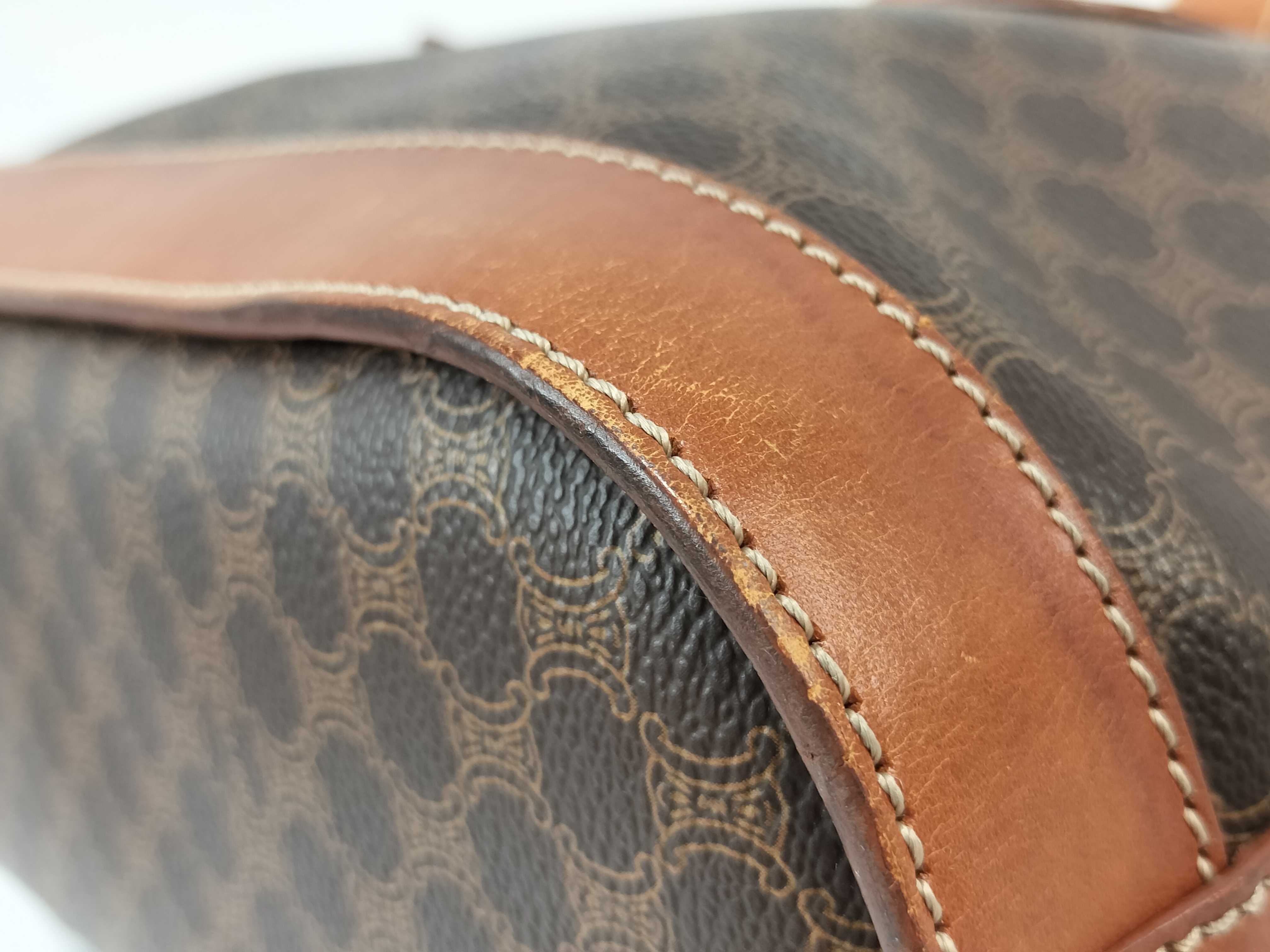 Macadam Pattern Bucket Tote Shoulder Bag — view 6