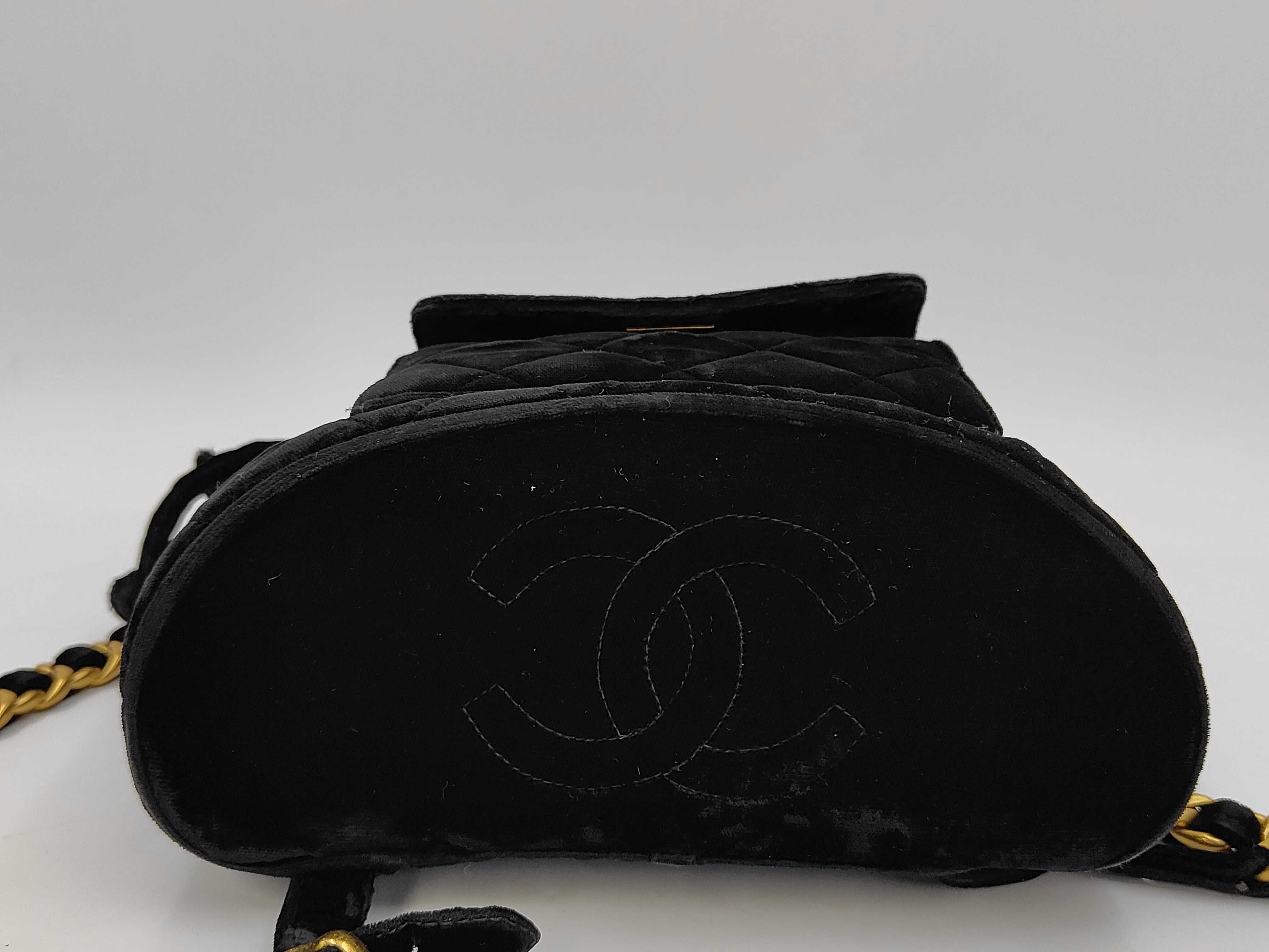 Velour Mini Backpack Rucksack Shoulder Bag — view 4