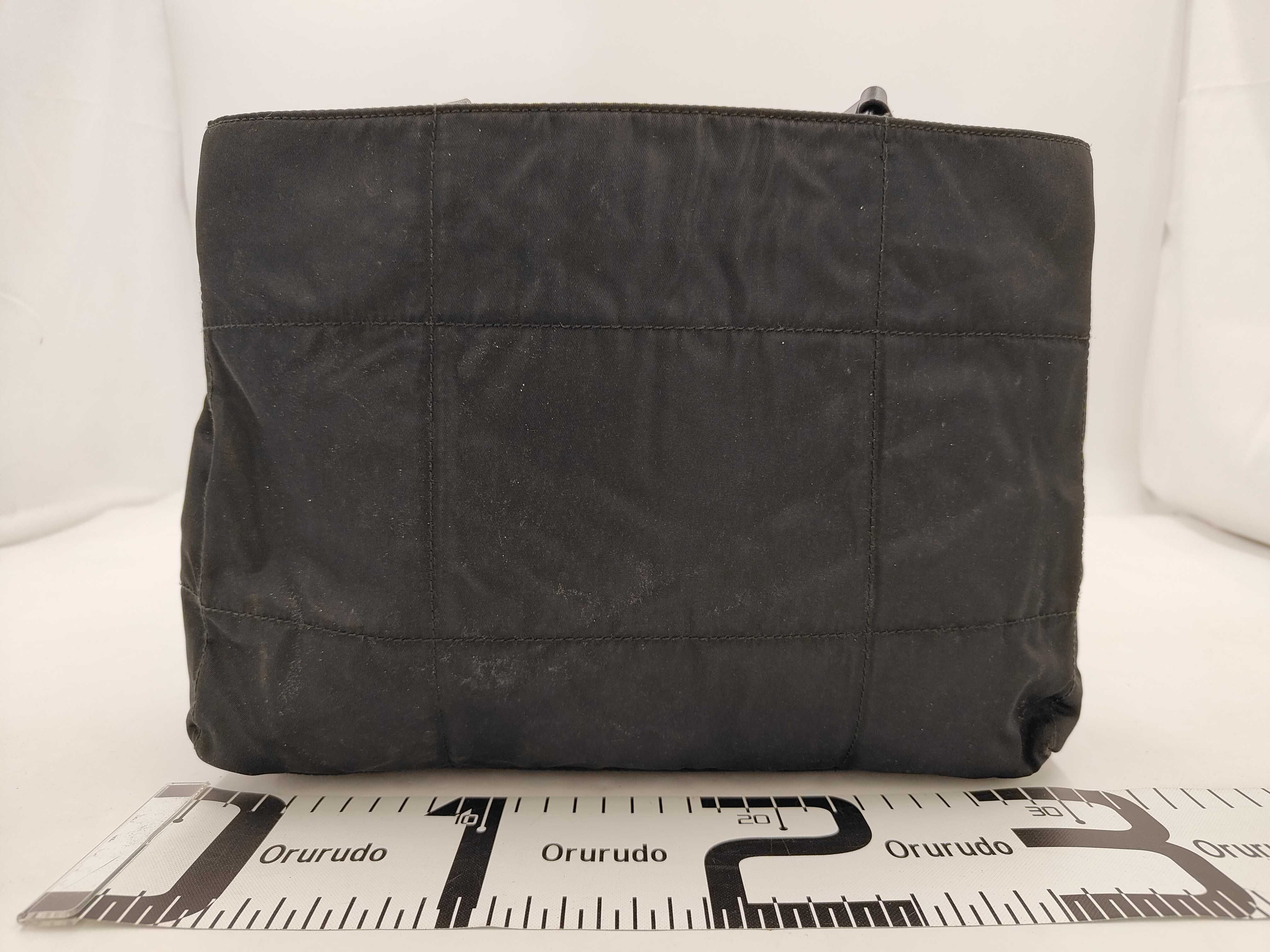 Nylon Prada Triangle Logo Nylon Tote Bag — view 2