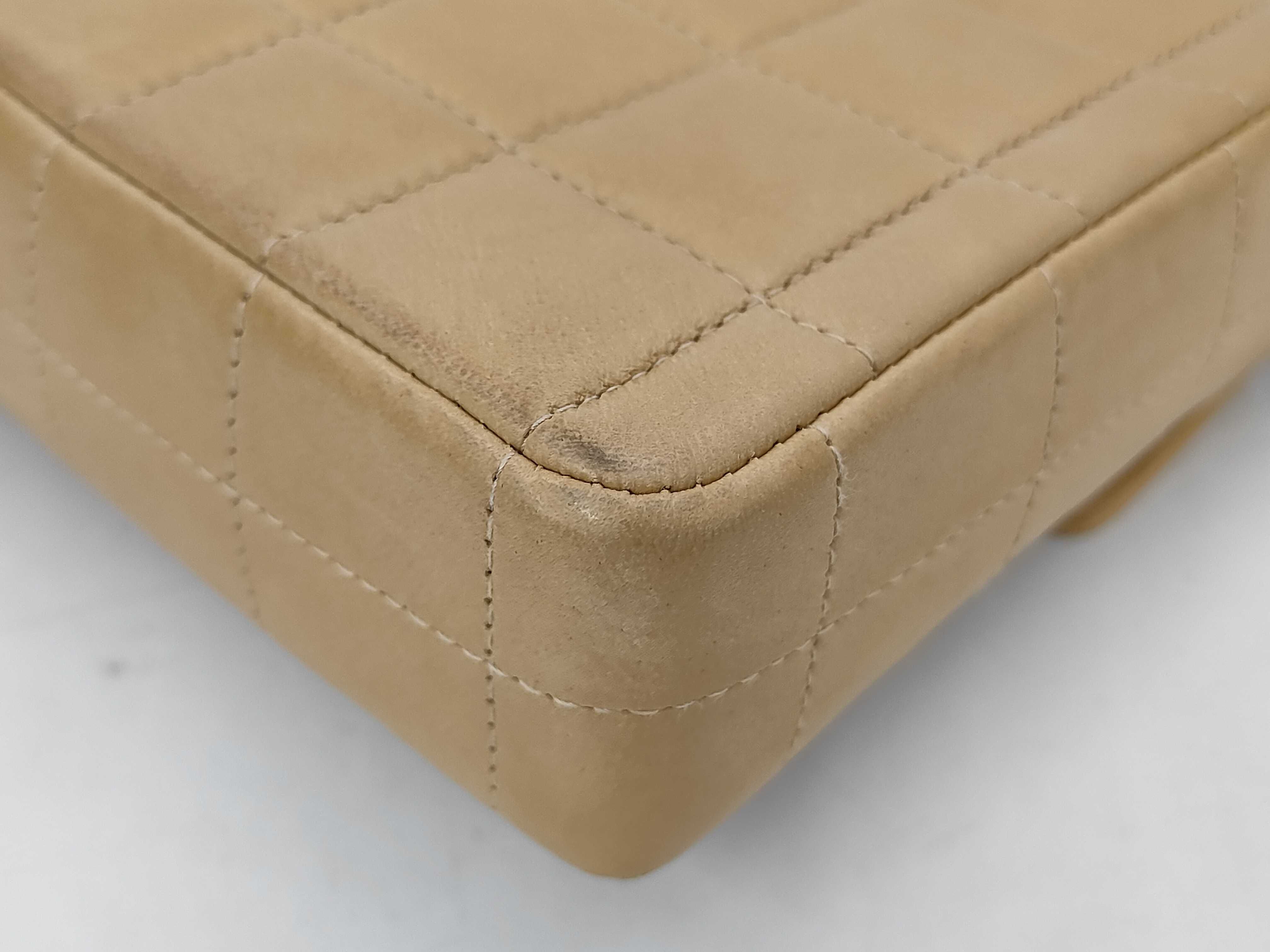 Chocolate Bar Lambskin Chain Shoulder Bag with Gold Hardware — view 3