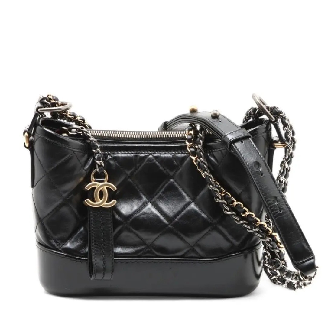 Gabrielle de Chanel Vintage Calfskin Chain Shoulder Bag