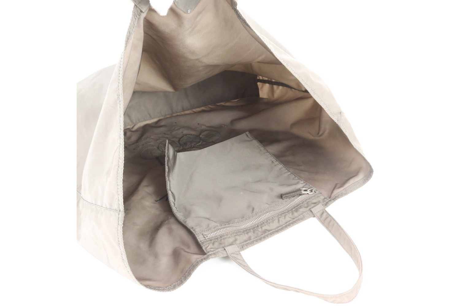 Tessuto Nylon Robot Patchwork Leather Tote Bag — view 7