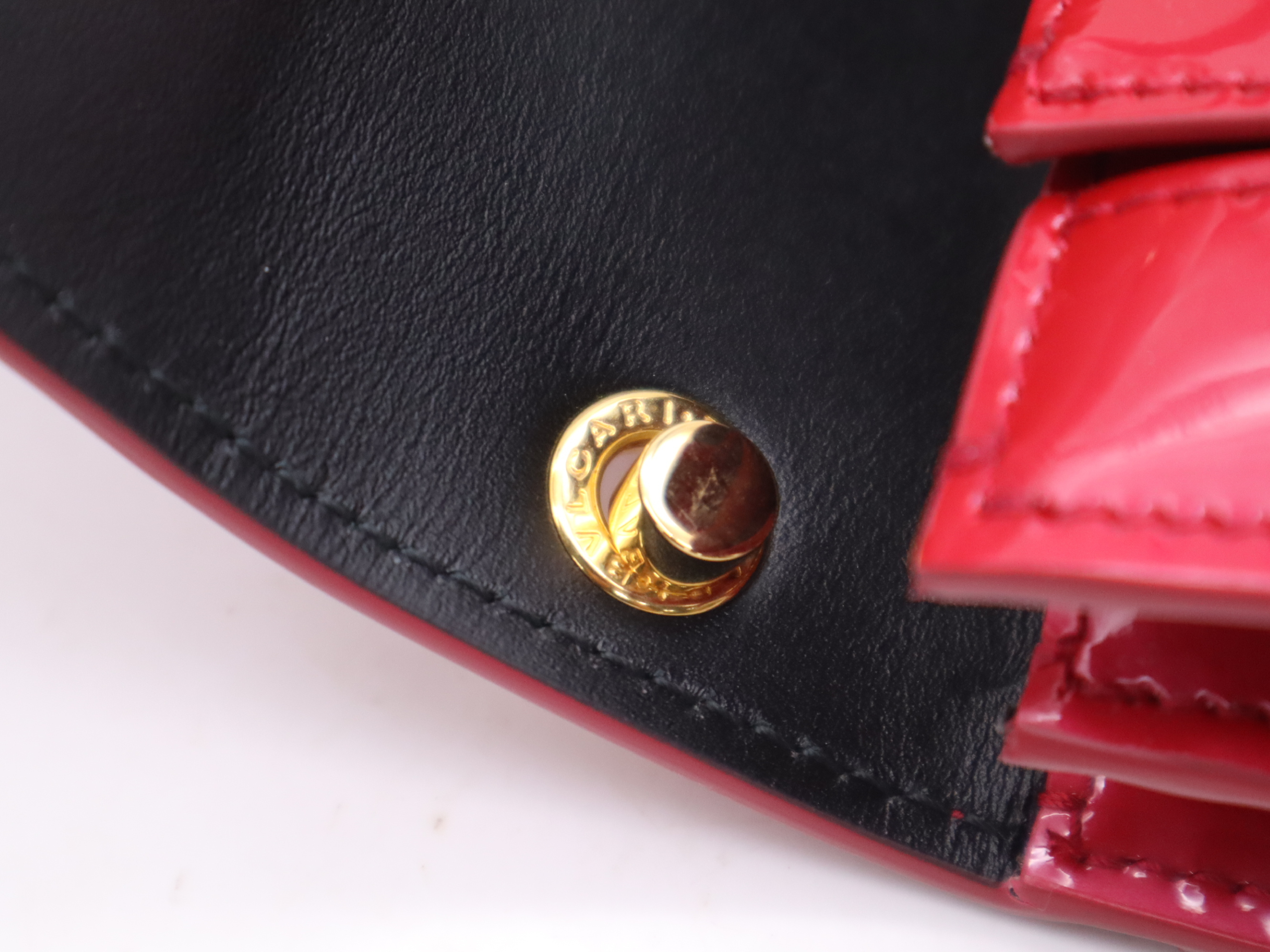 Serpenti Forever Enamel Shoulder Bag, Red with Gold Hardware, Includes Dust Bag. — view 7