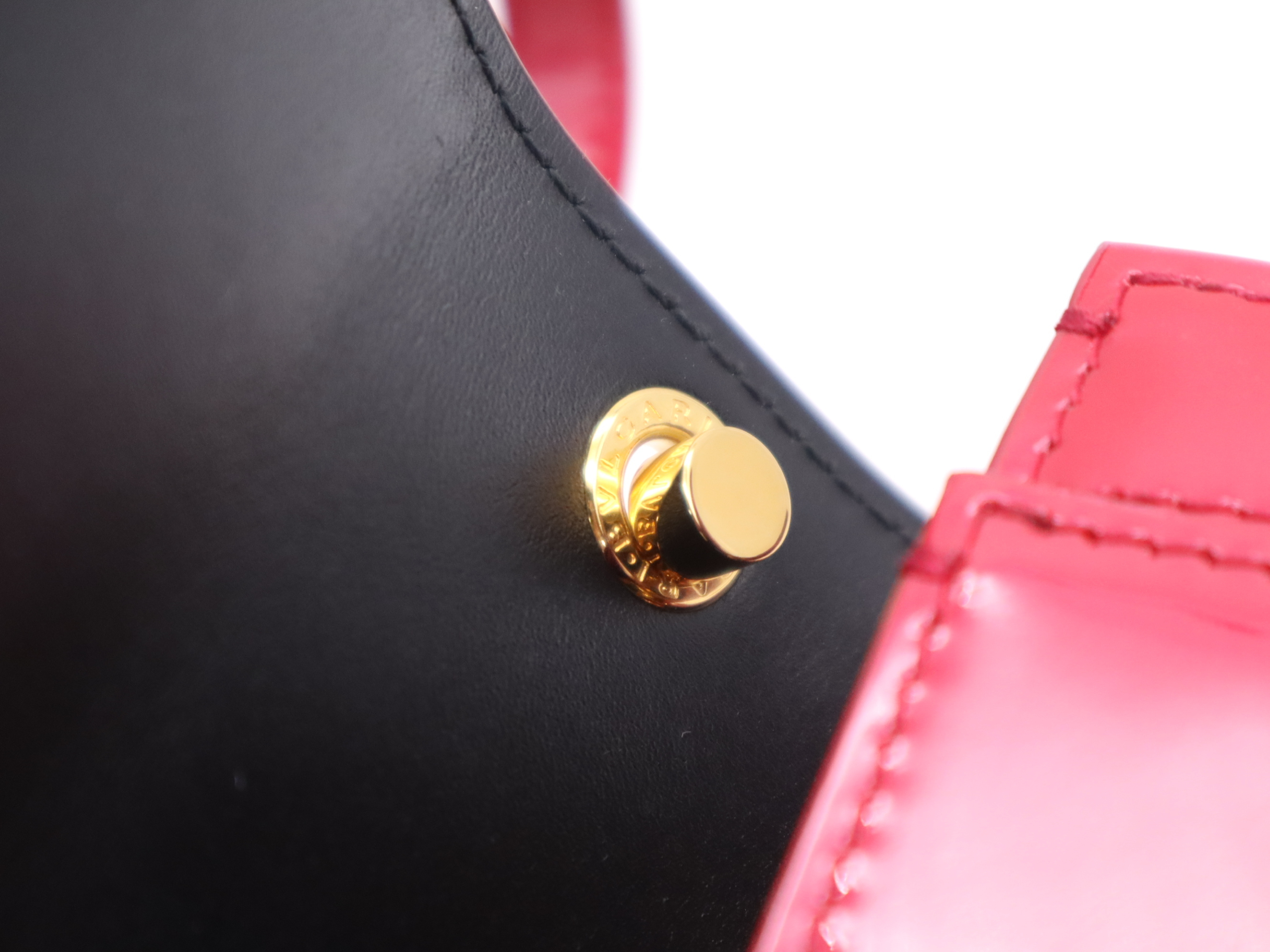 Serpenti Forever Enamel Shoulder Bag, Red with Gold Hardware, Includes Dust Bag. — view 8