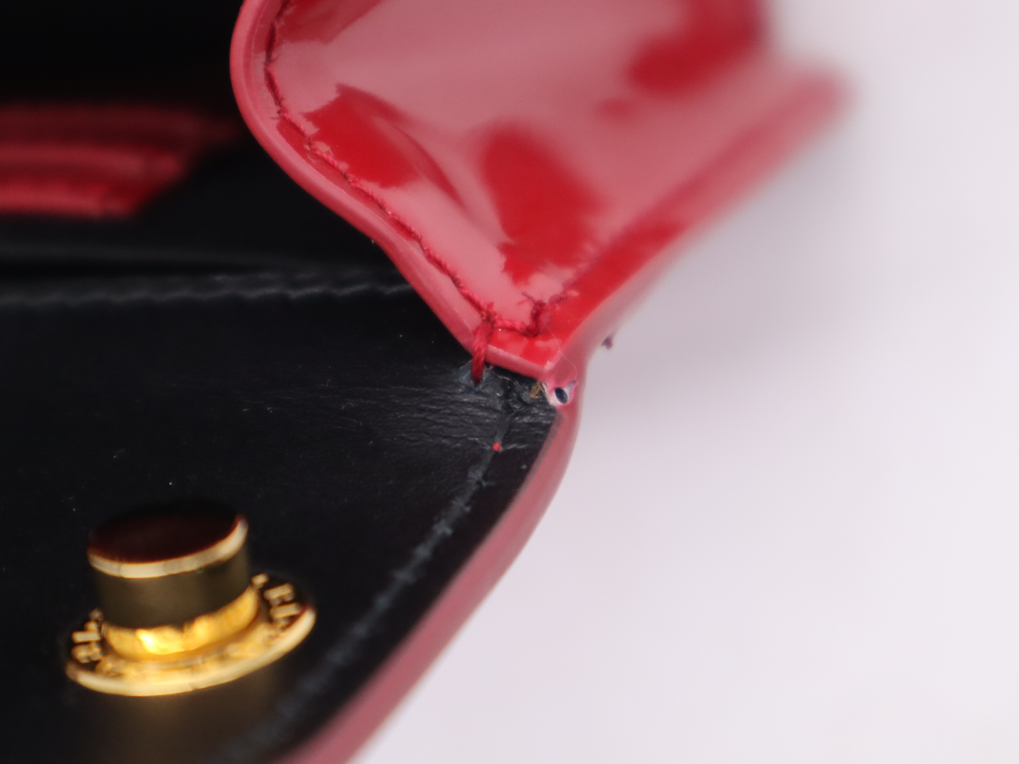 Serpenti Forever Enamel Shoulder Bag, Red with Gold Hardware, Includes Dust Bag. — view 10