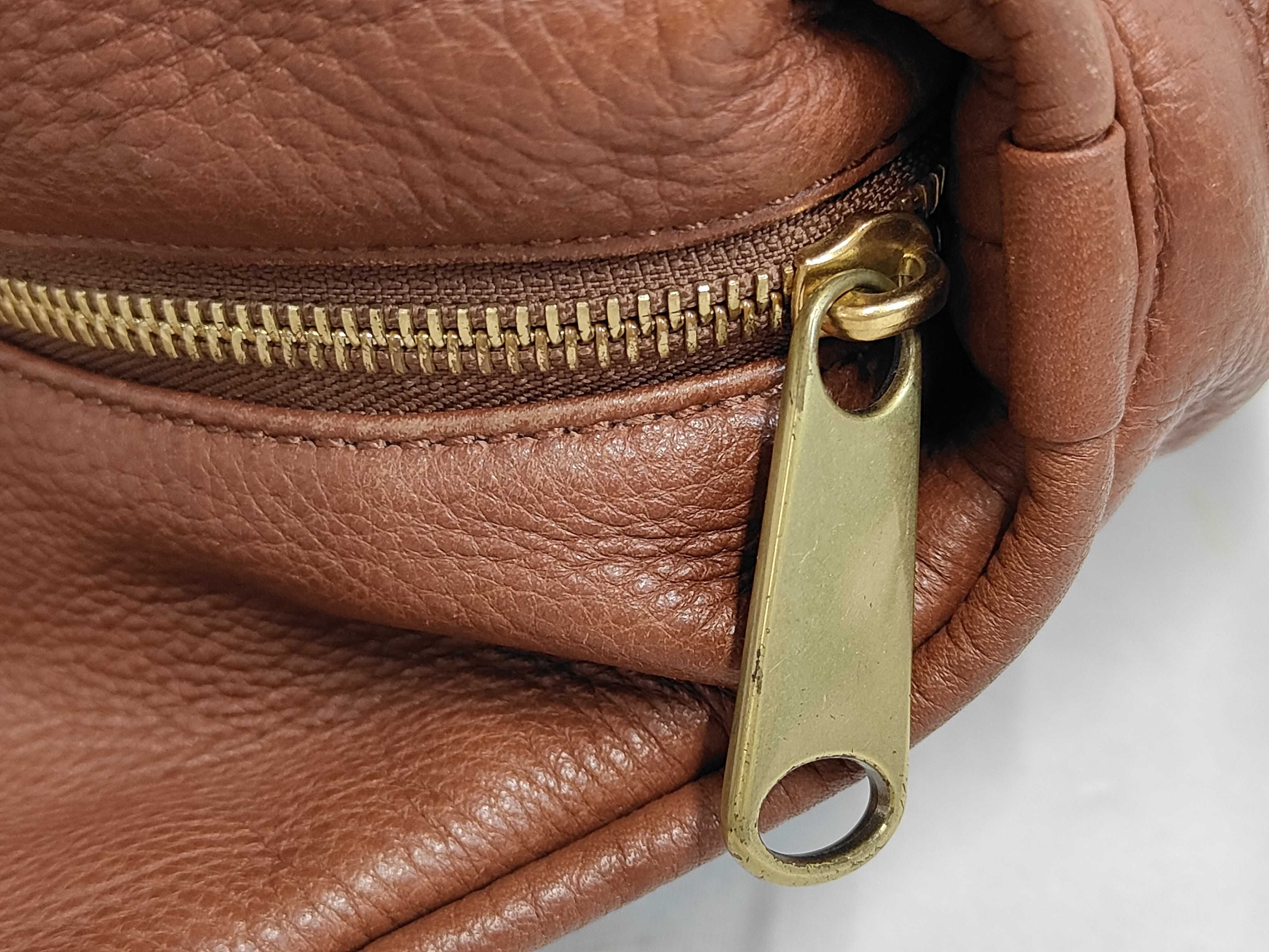 BLUE LABEL handbag, studded leather, brown shoulder bag. — view 7
