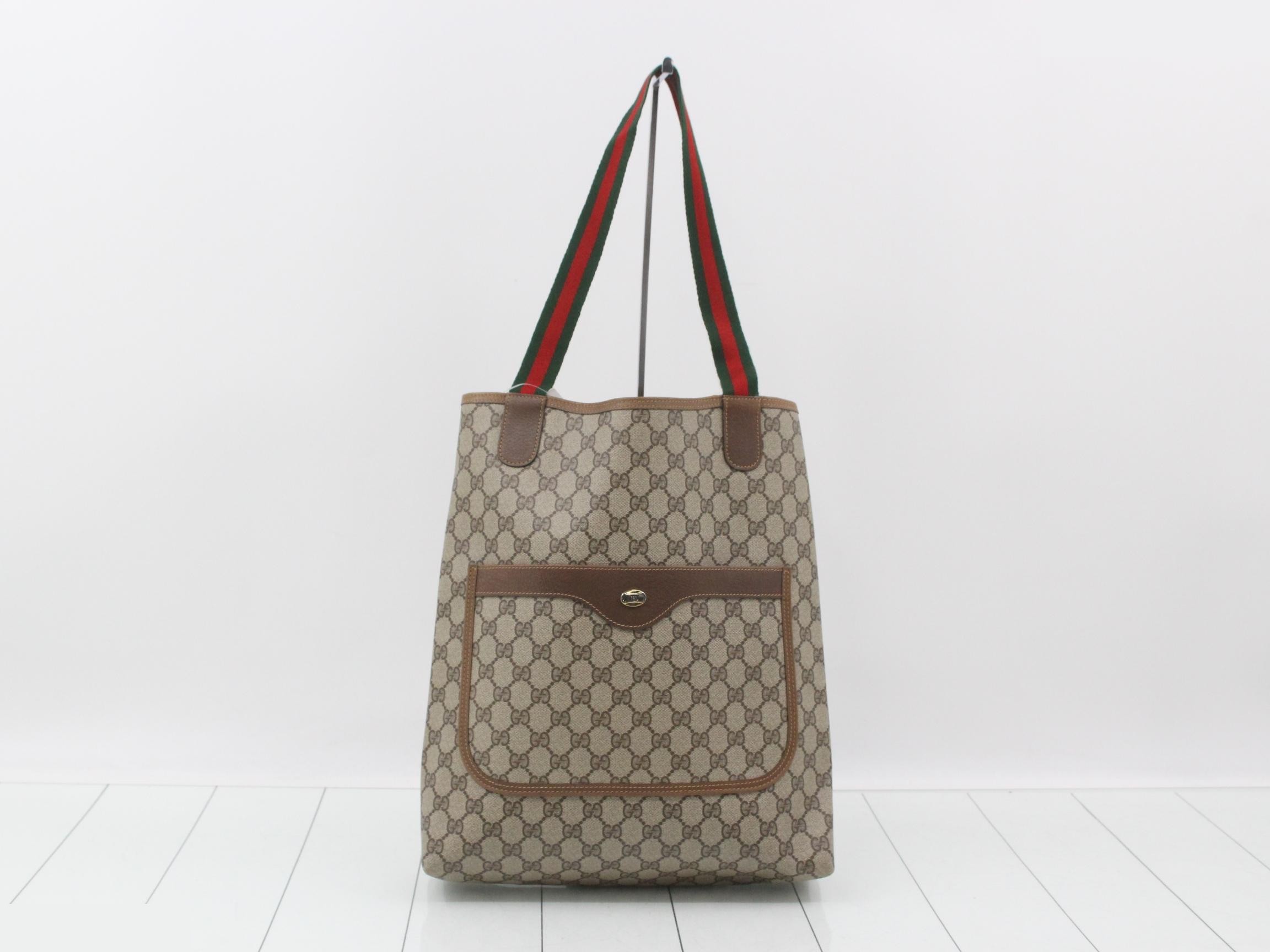 GG Plus Sherry Tote Bag, PVC, Brown