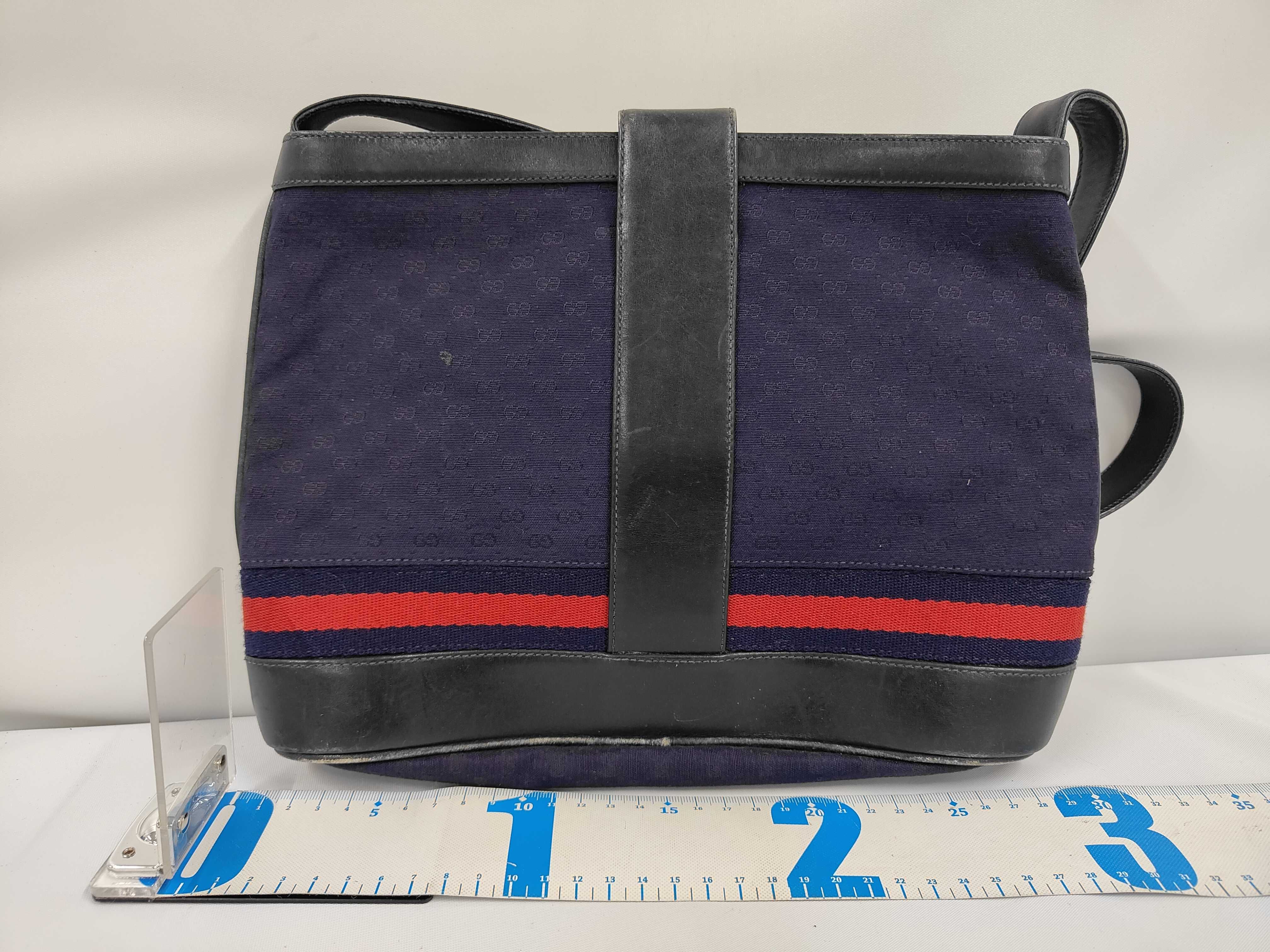 Shoulder Bag, Canvas, Navy — view 2