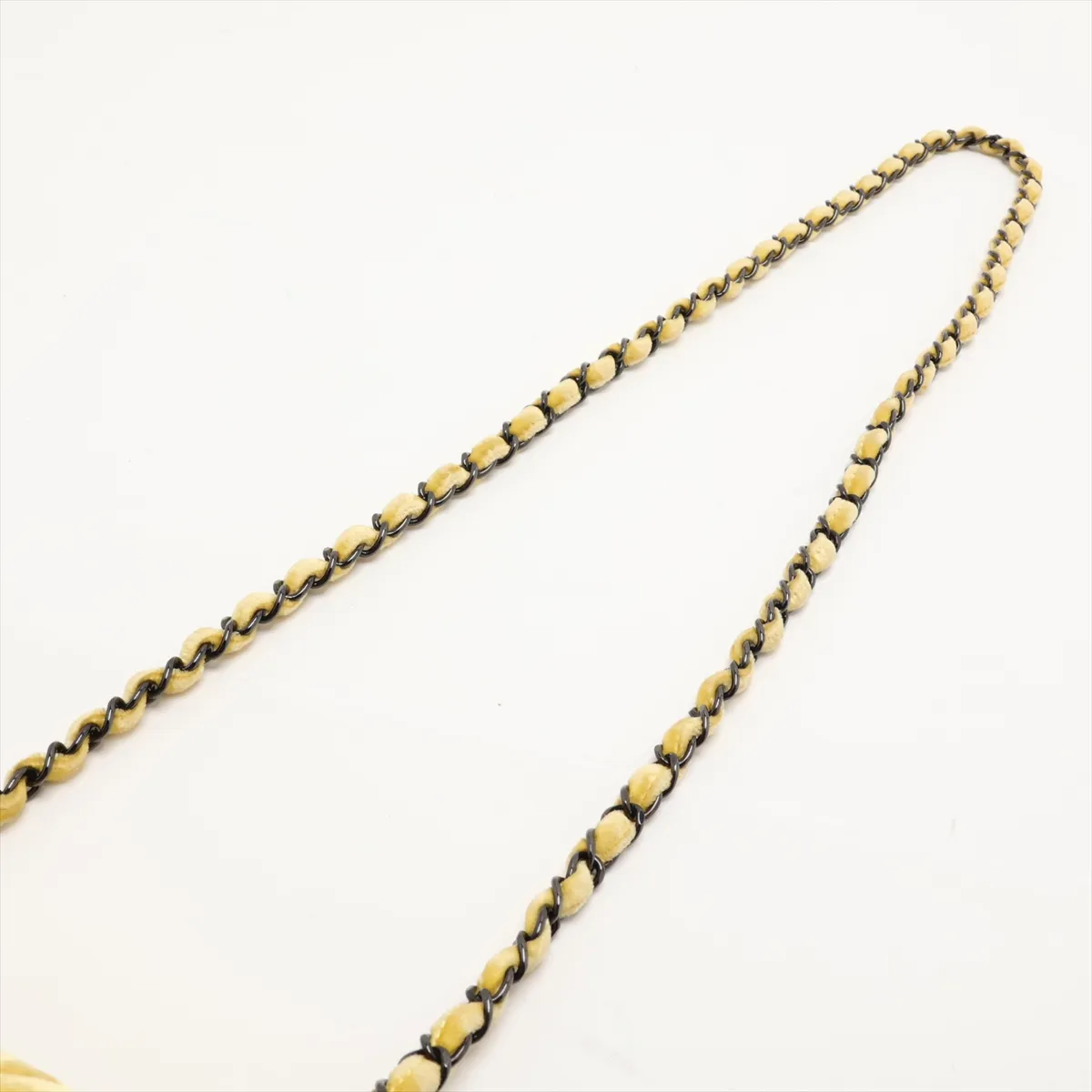 Mini Matelassé 20 Velour Single Flap Single Chain Bag, Yellow with Black Hardware, 20275514, Serial Number in the 20s, A69900 — view 5