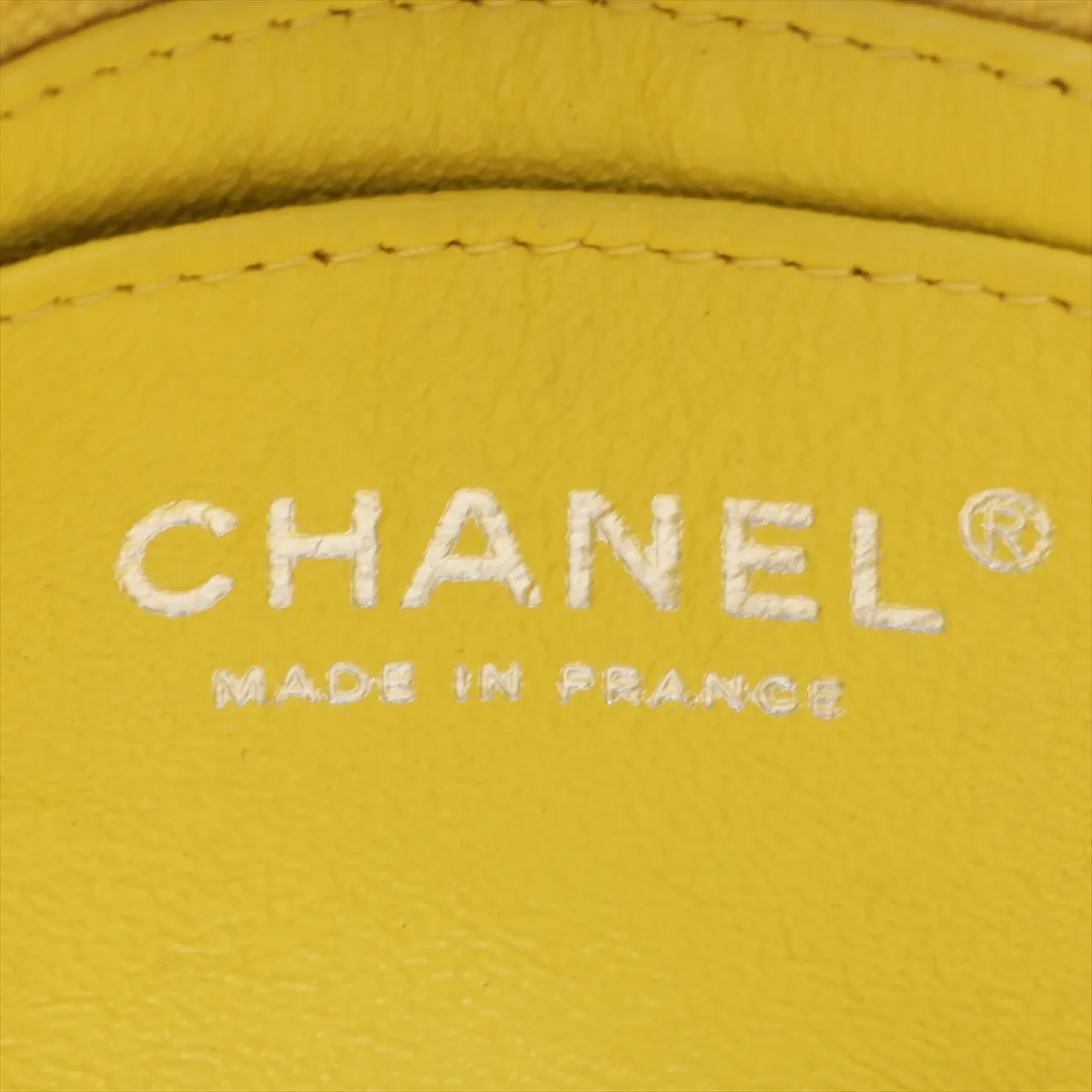 Mini Matelassé 20 Velour Single Flap Single Chain Bag, Yellow with Black Hardware, 20275514, Serial Number in the 20s, A69900 — view 8