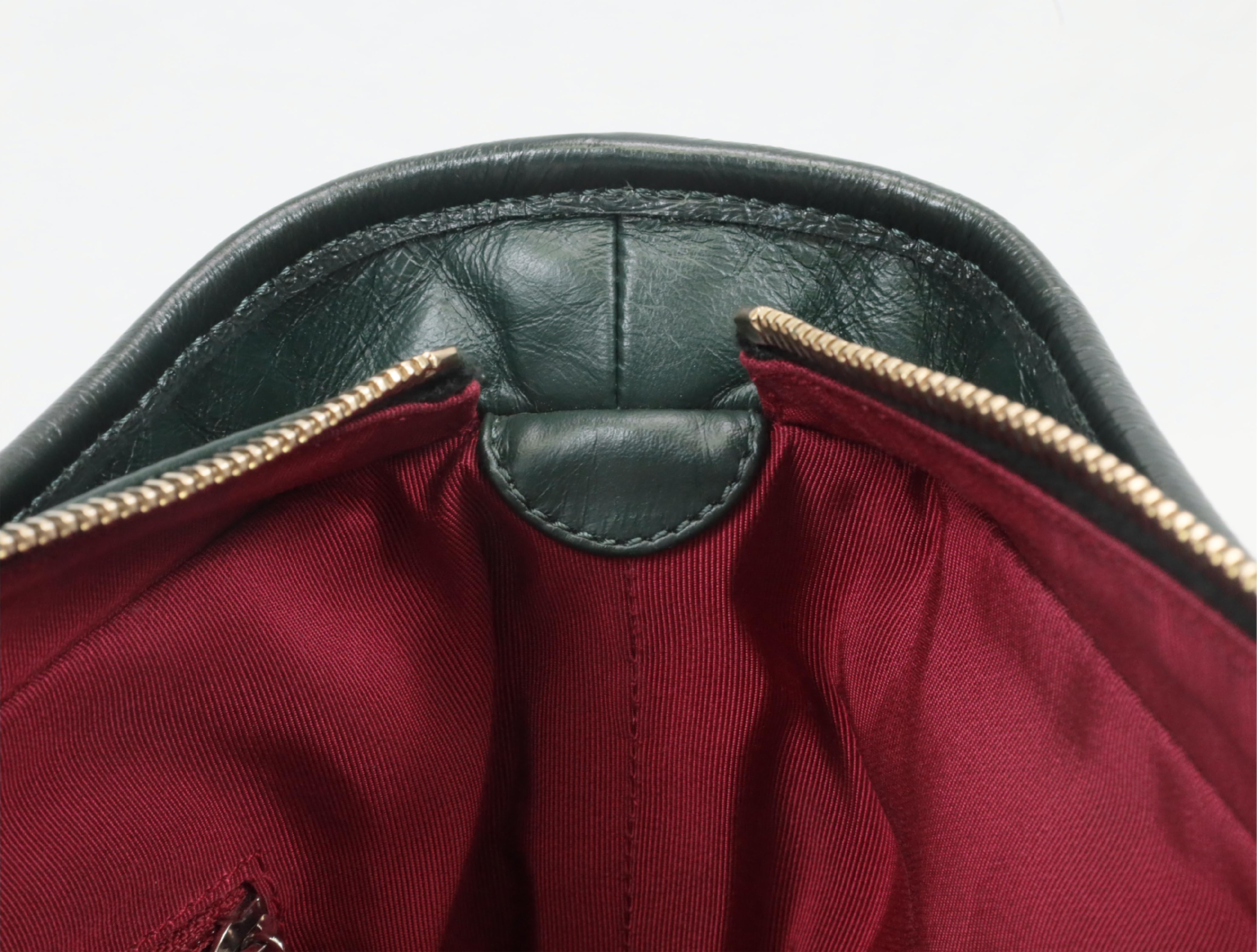 Gabrielle de Chanel Vintage Calfskin Green Shoulder Bag — view 15
