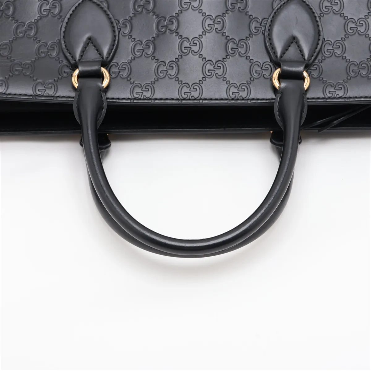 Guccissima Leather Handbag, Black — view 5
