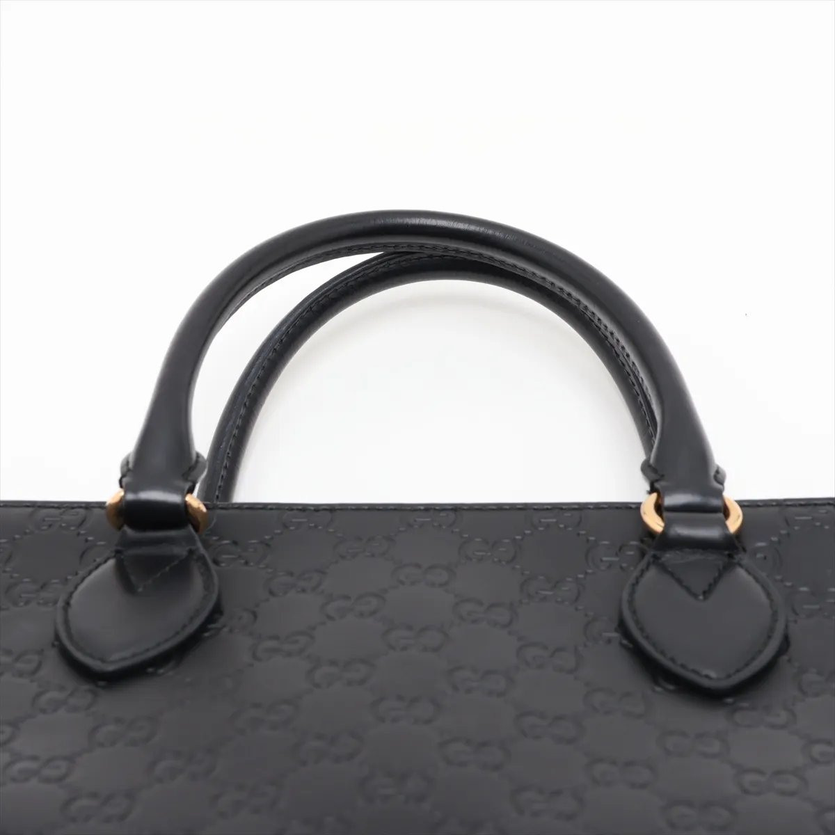 Guccissima Leather Handbag, Black — view 6