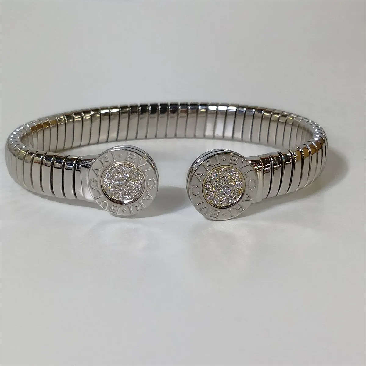 Tubogas Diamond Bracelet, Steel, 26.6g, — view 8