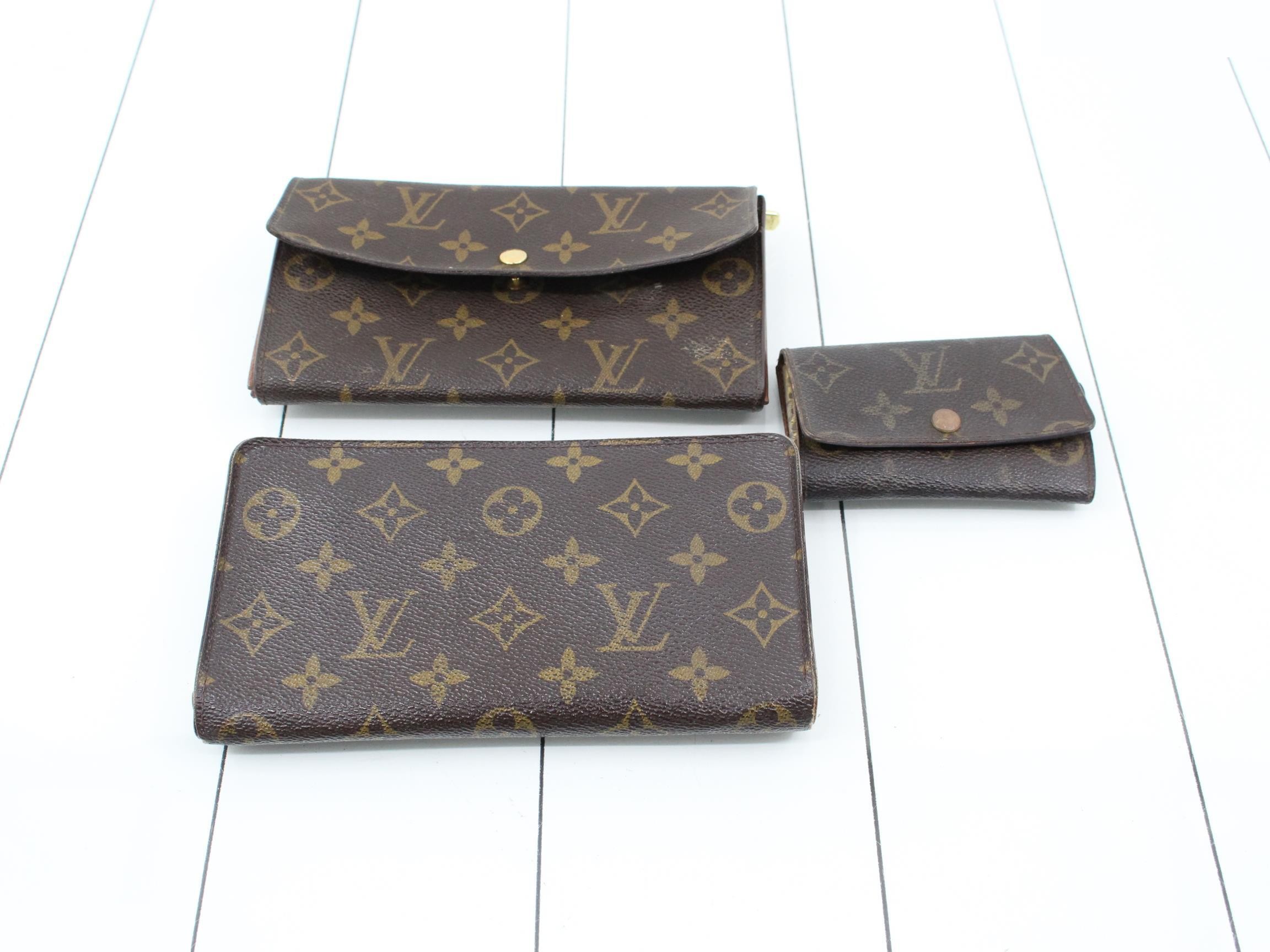 3-piece set: Key case, long wallet